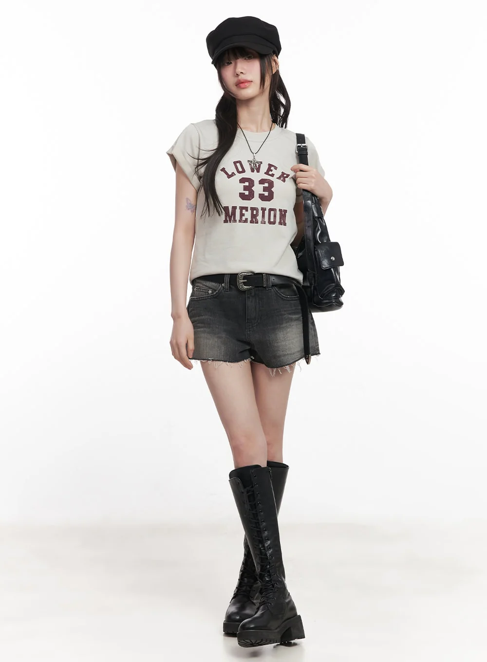 "33" Graphic Cropped Tee CY521 - Image 9
