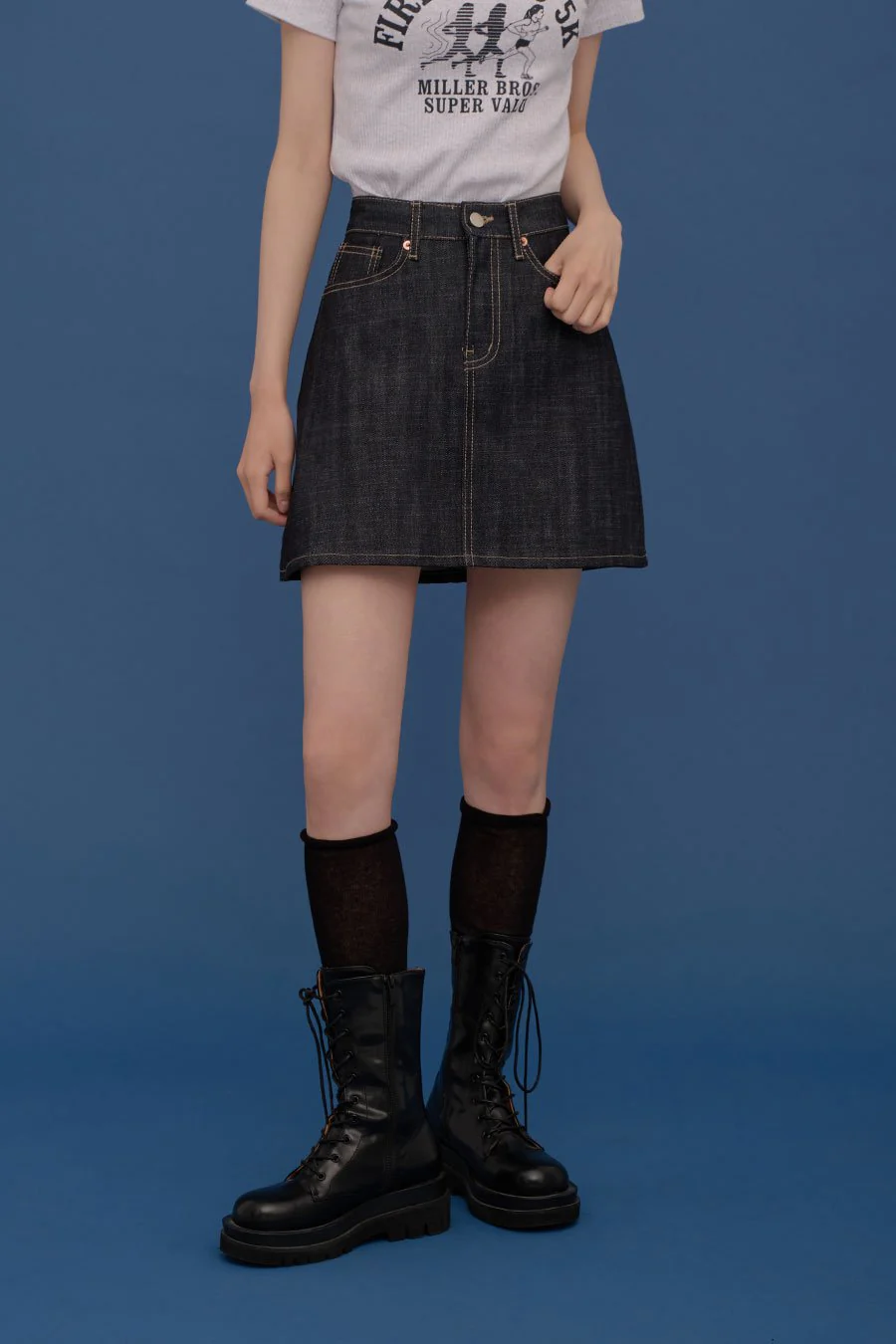 A-line Mini Skirt CA04 - Image 2