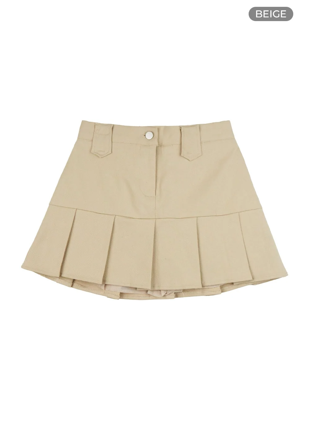 A-Line Pleated Cotton Mini Skort CG421 - Image 8