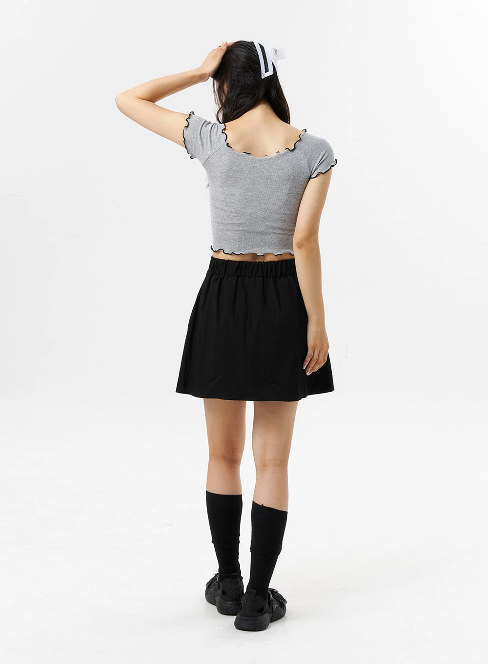 A-Line Pleated Mini Skirt OL318 - Image 11