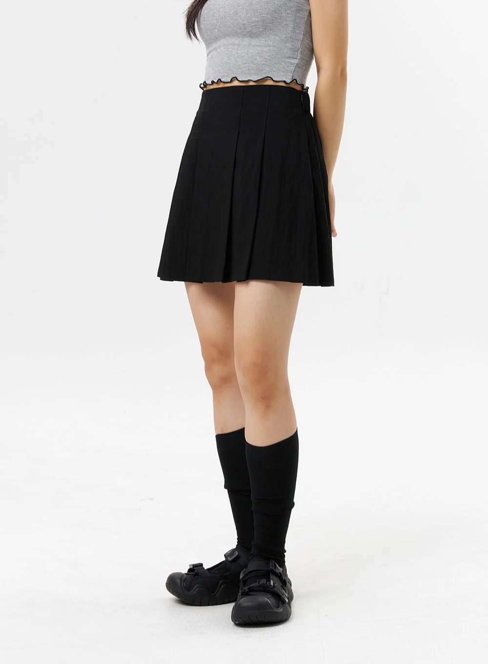 A-Line Pleated Mini Skirt OL318 - Image 6