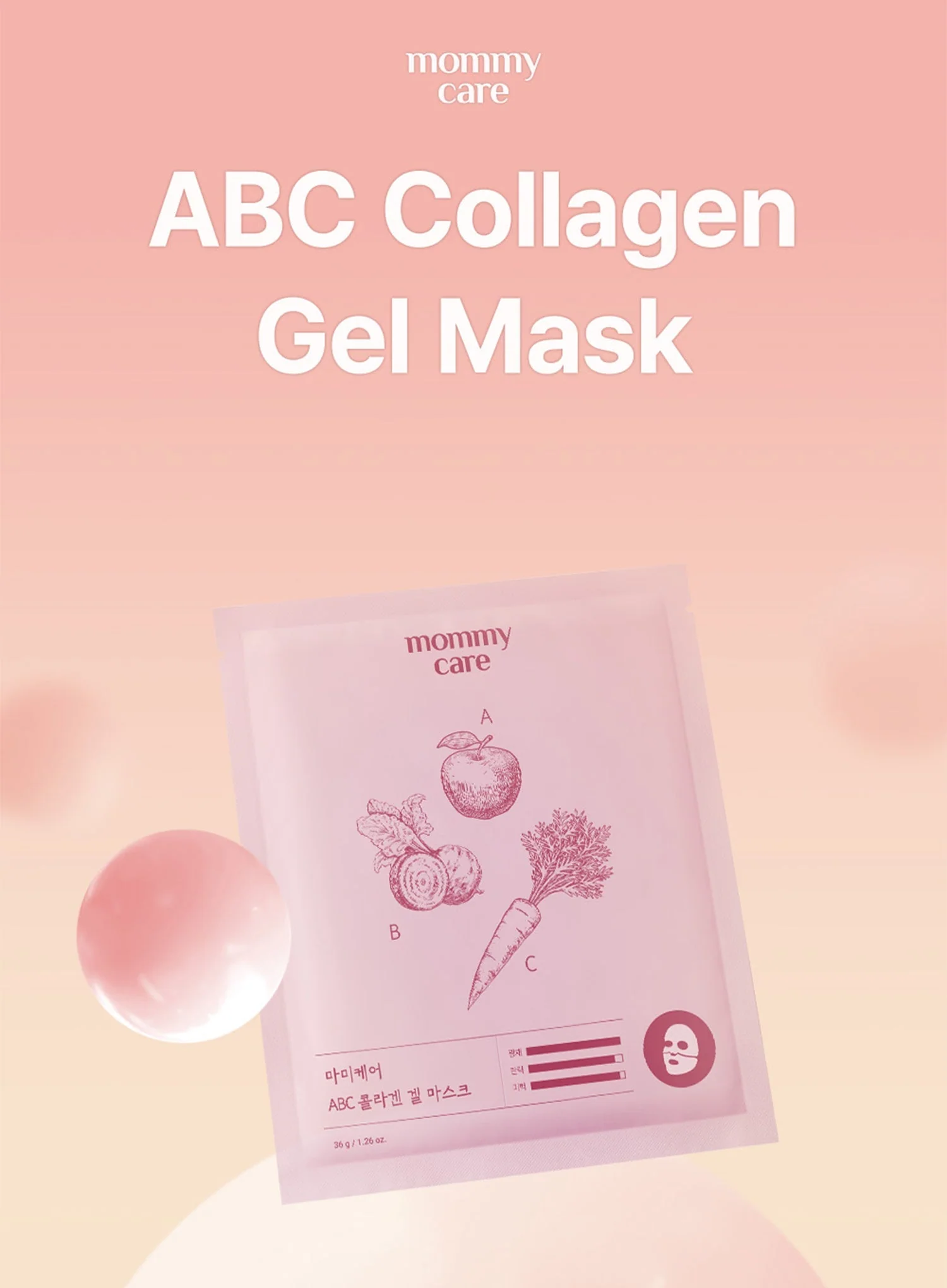 ABC Collagen Gel Mask Set (36g*4pcs) - Image 3
