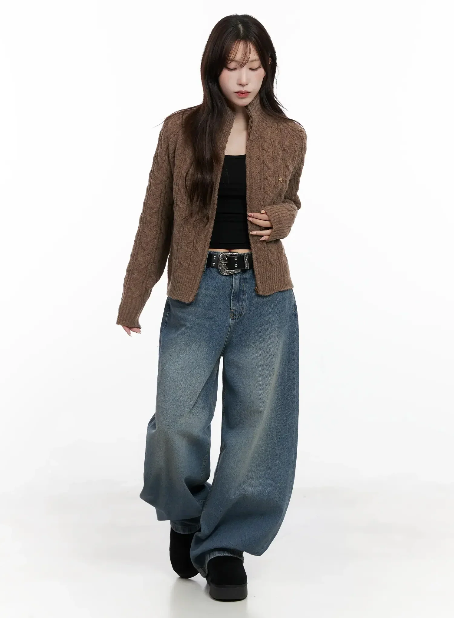 Alani Vintage Wash Wide-Leg Jeans IN525 - Image 12