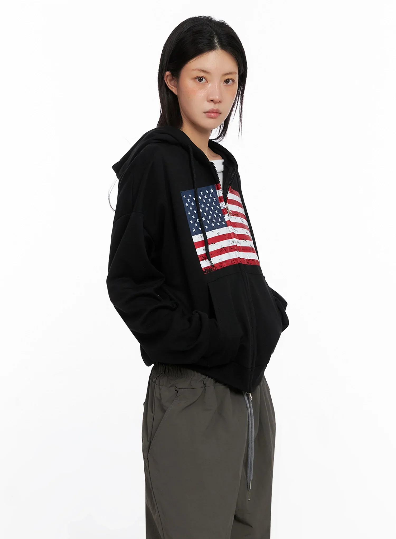 American Flag Zip-Up Hoodie IS515 - Image 6