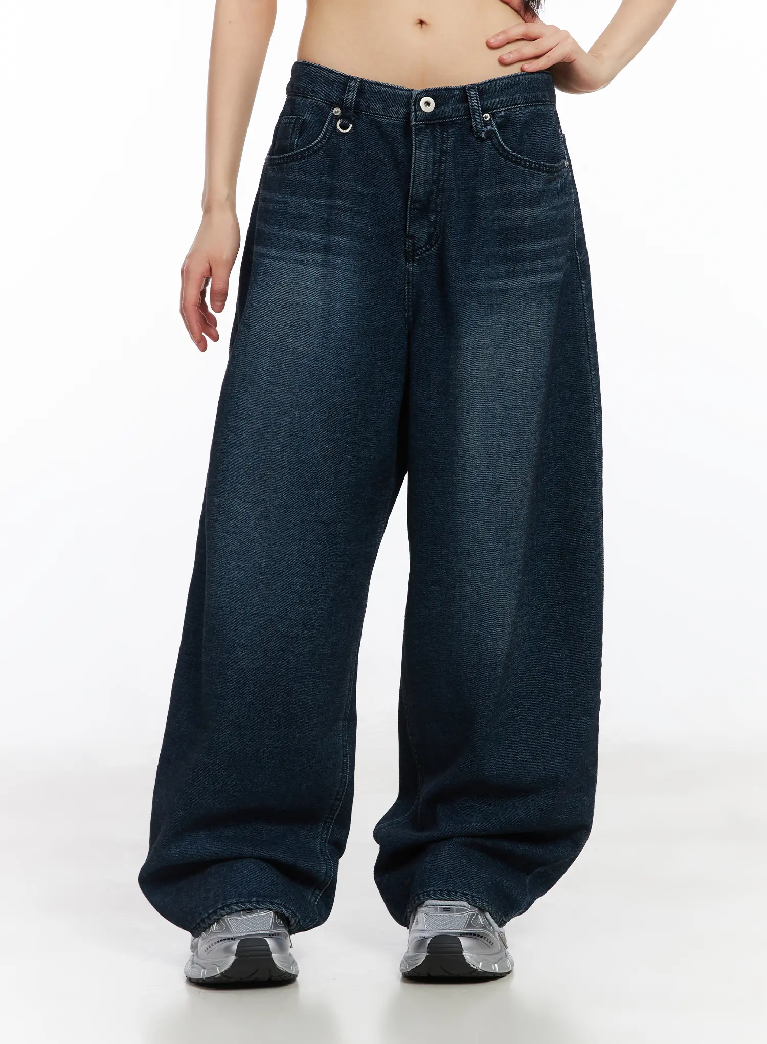 Amina Wide Leg Fleece Jeans CD522 - Image 10