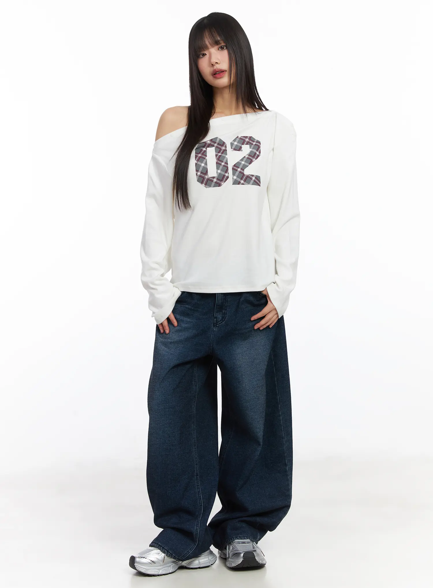 Amina Wide Leg Fleece Jeans CD522 - Image 3
