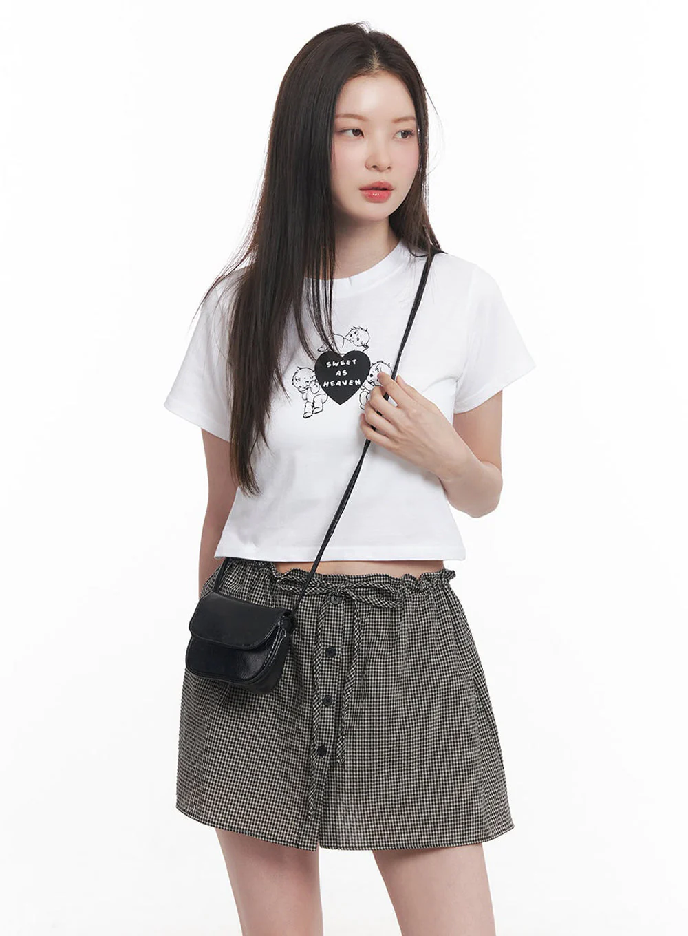 Angel Graphic Crop Top IY513