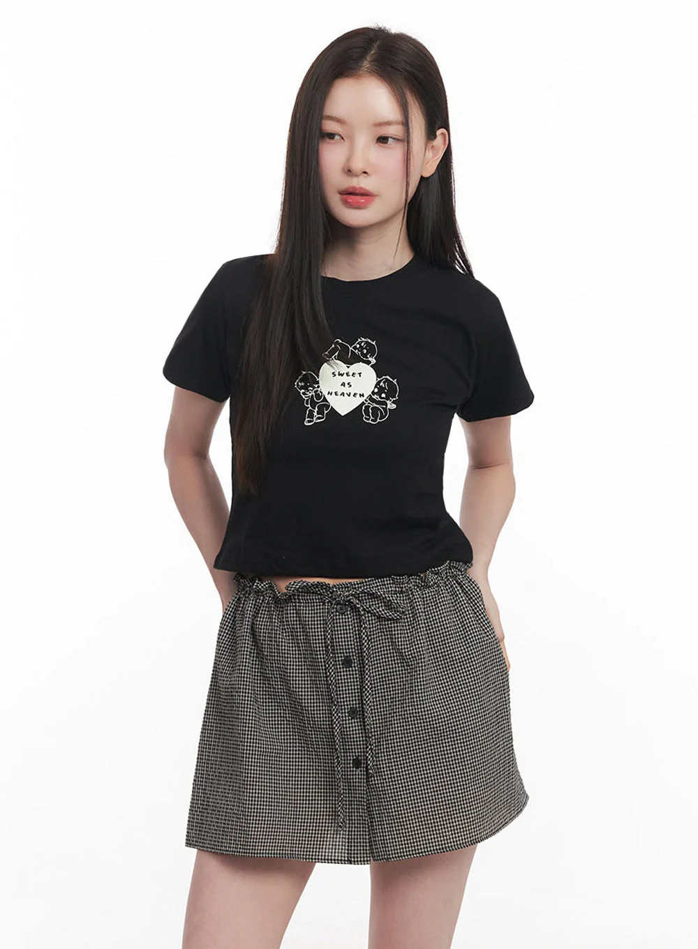 Angel Graphic Crop Top IY513 - Image 16