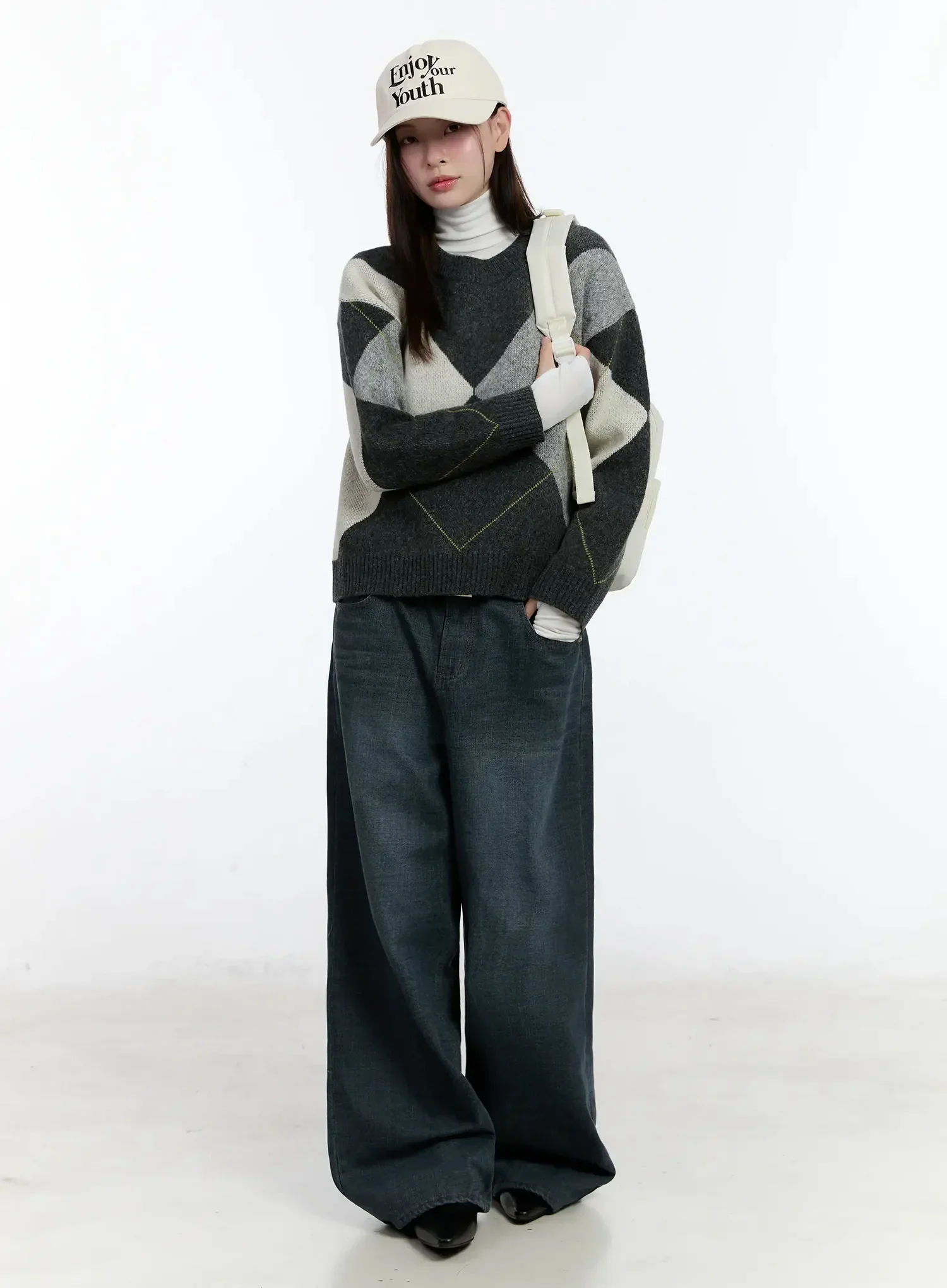 Argyle Pattern Knit Sweater ID526 - Image 2