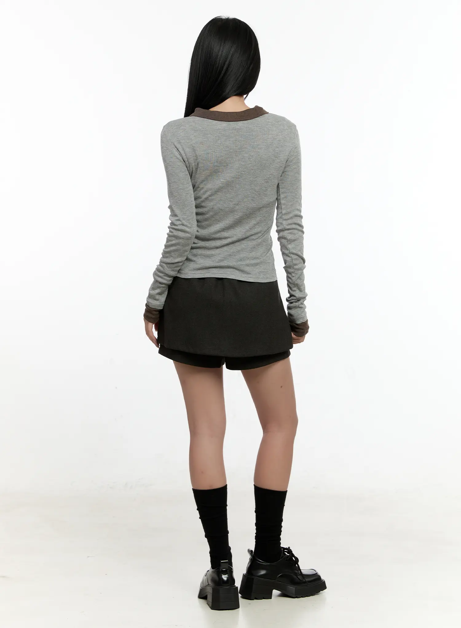 Argyle Pattern Long Sleeve Tee CN505 - Image 4