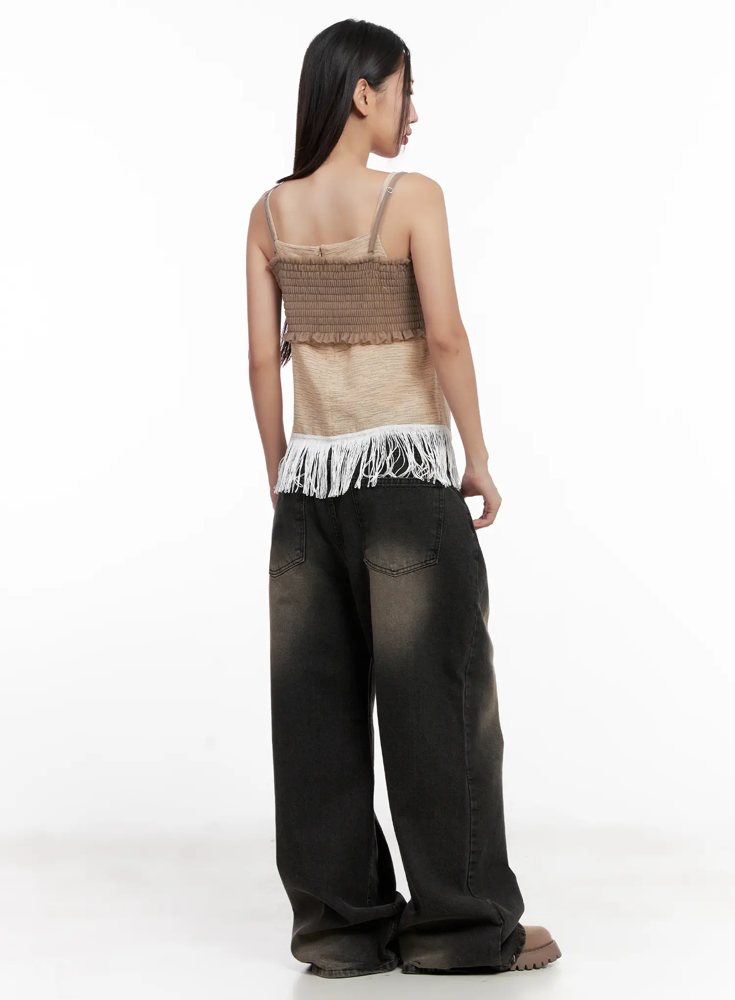 Ari Washed Wide-Leg Denim Jeans CL521 - Image 4