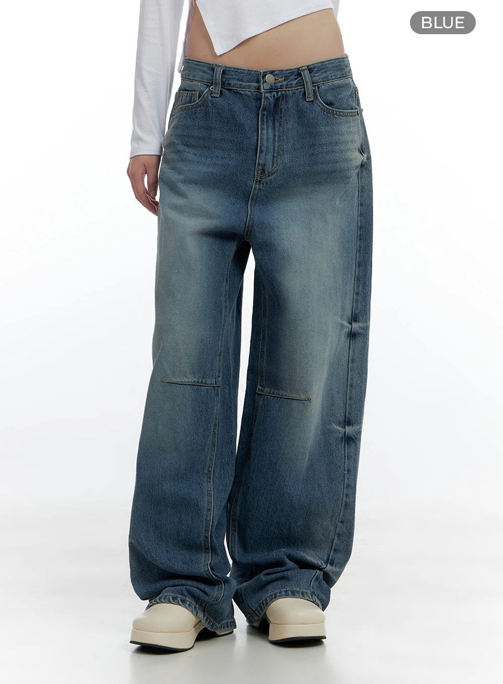 Aria Comfy Cotton Wide Leg Jeans CS420 - Image 7