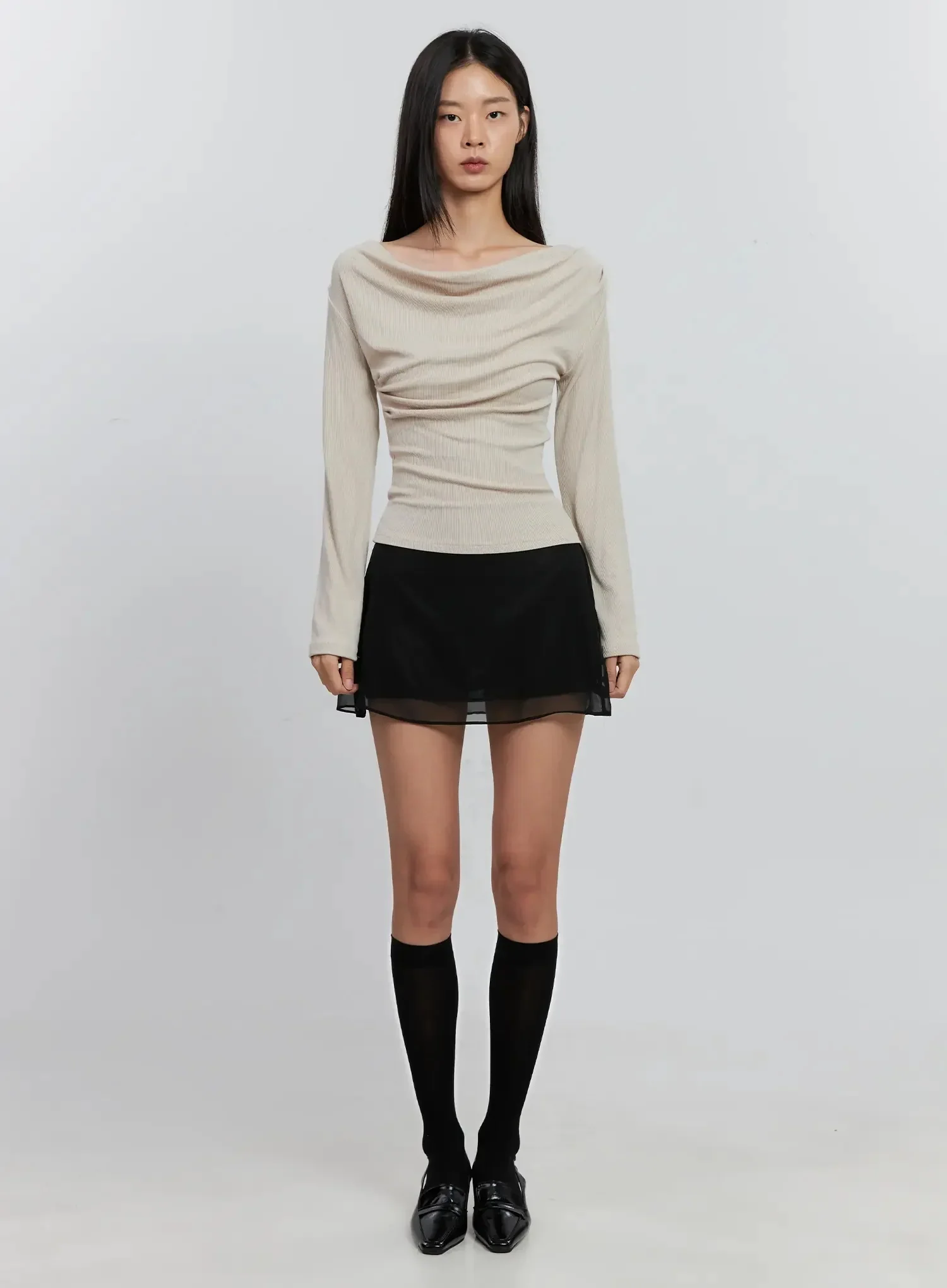 Asymmetric Long Sleeve Top IS516 - Image 6