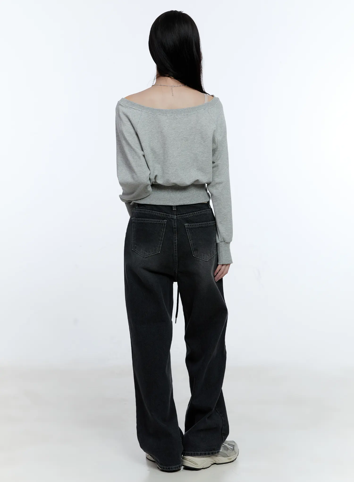 Asymmetric Off-Shoulder Sweatshirt Top CG512 - Image 5