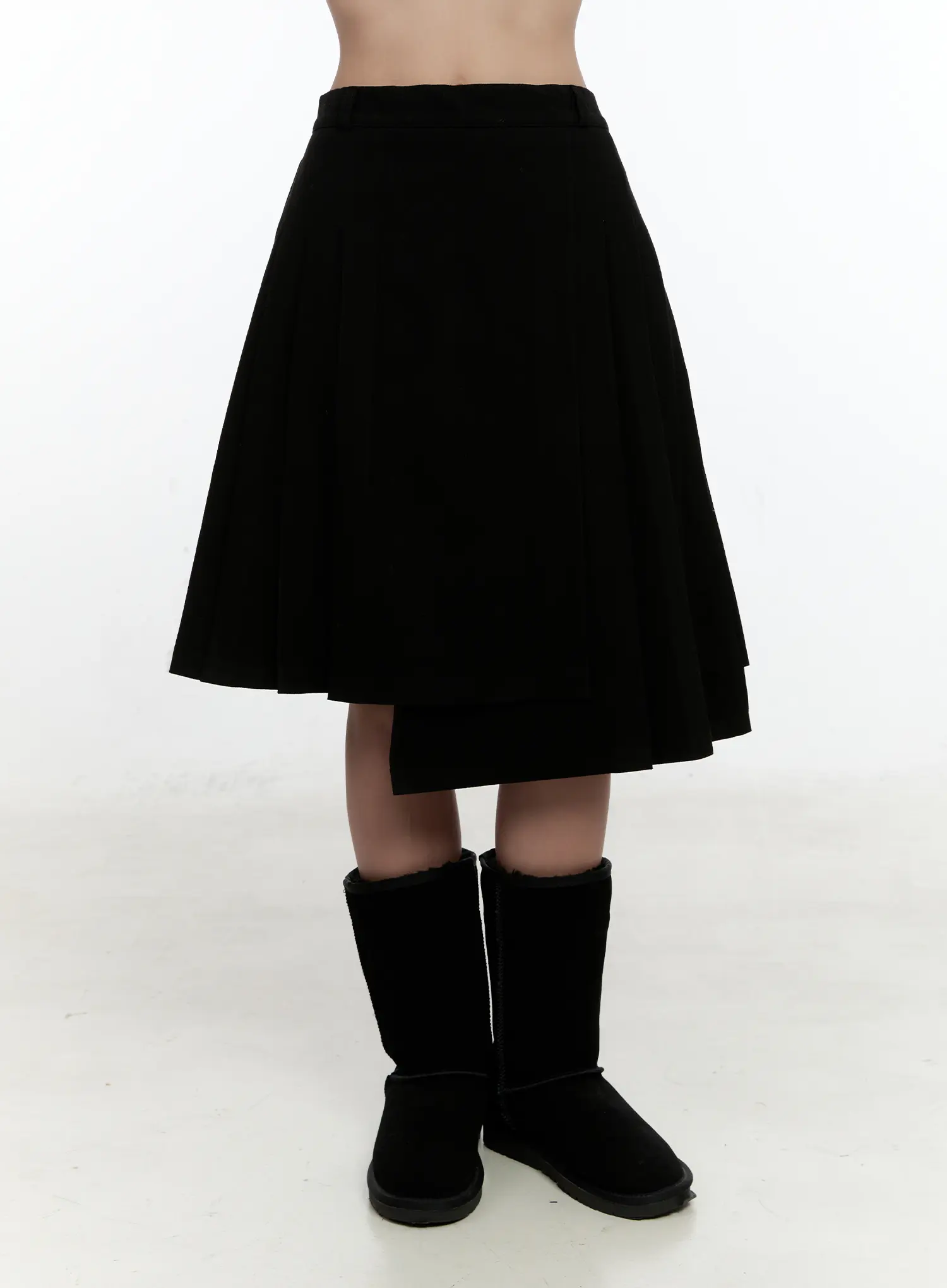 Asymmetric Pleated Midi Skirt CN505 - Image 10