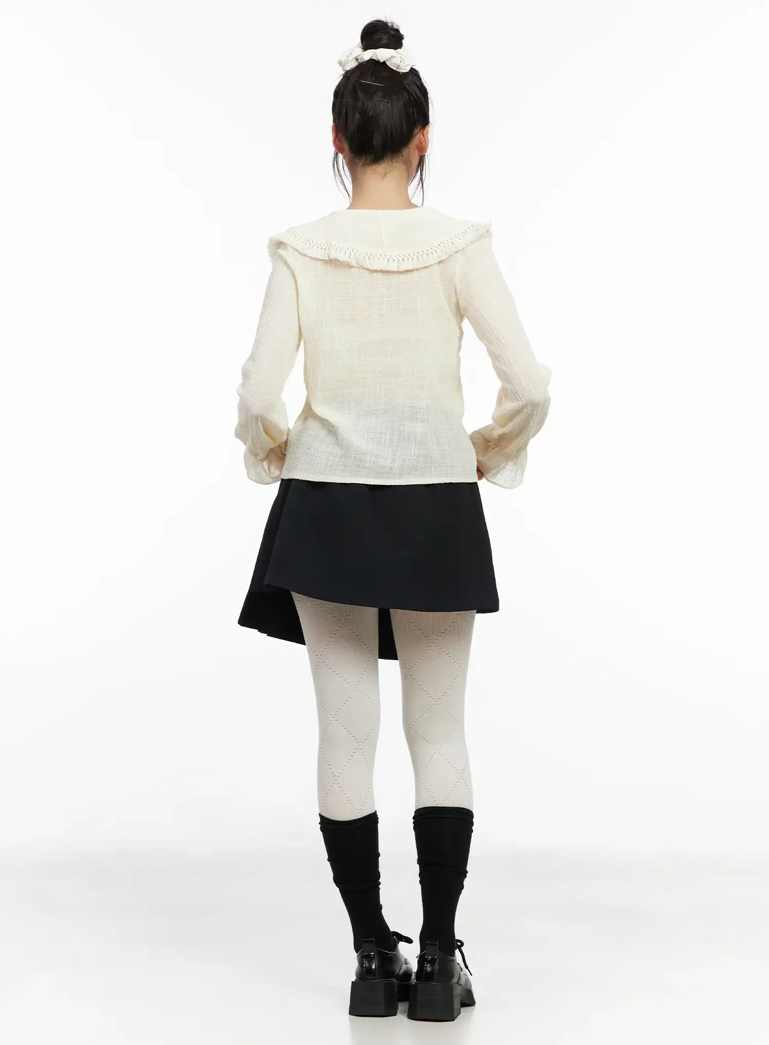 Asymmetric Pleated Mini Skirt CM513 - Image 7
