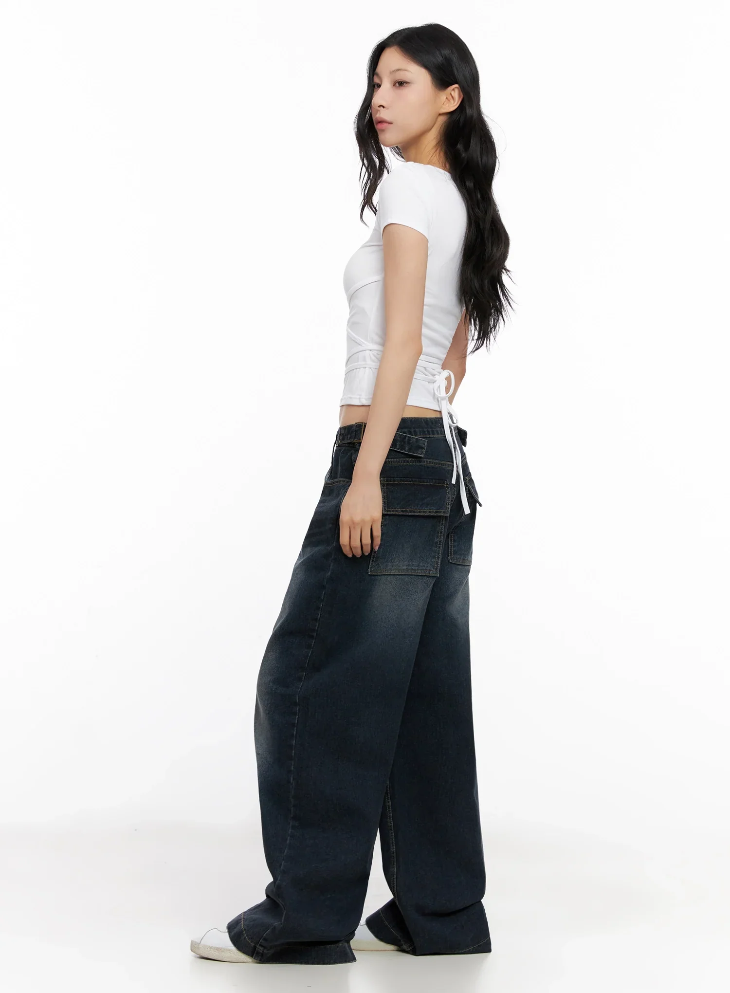 Asymmetric Strap Off-Shoulder Top IG508 - Image 11