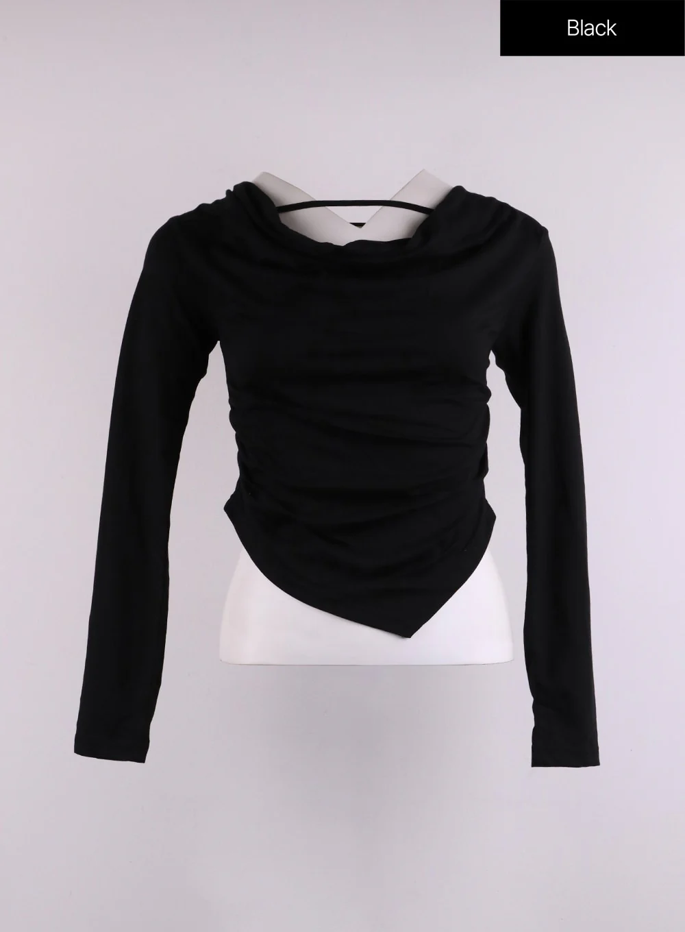 Asymmetrical Draped Crop Top CJ426 - Image 10