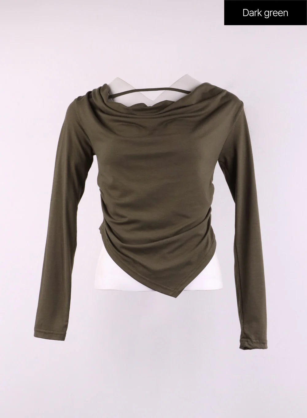 Asymmetrical Draped Crop Top CJ426 - Image 8