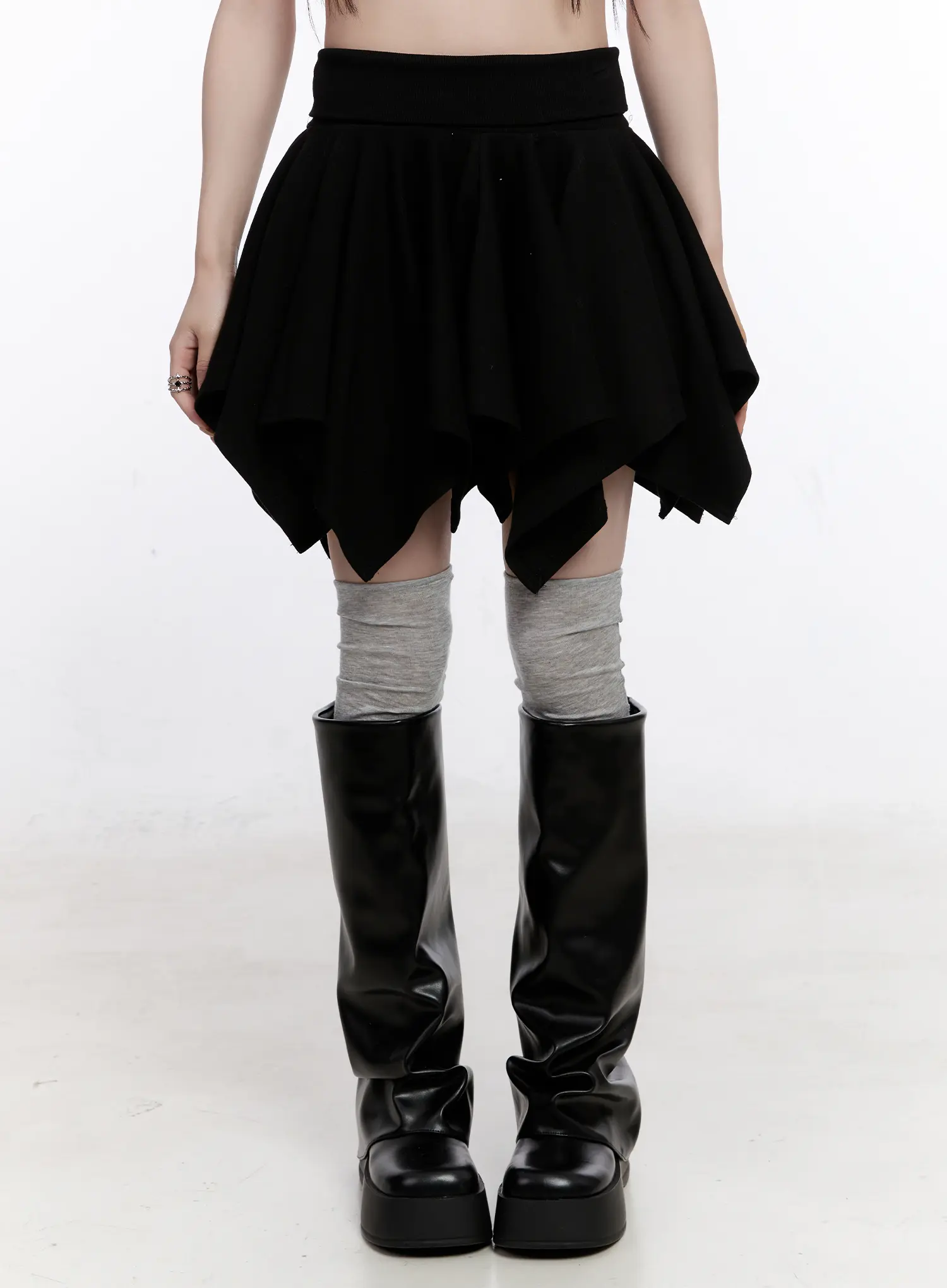 Asymmetrical Layered Mini Shirt CO501