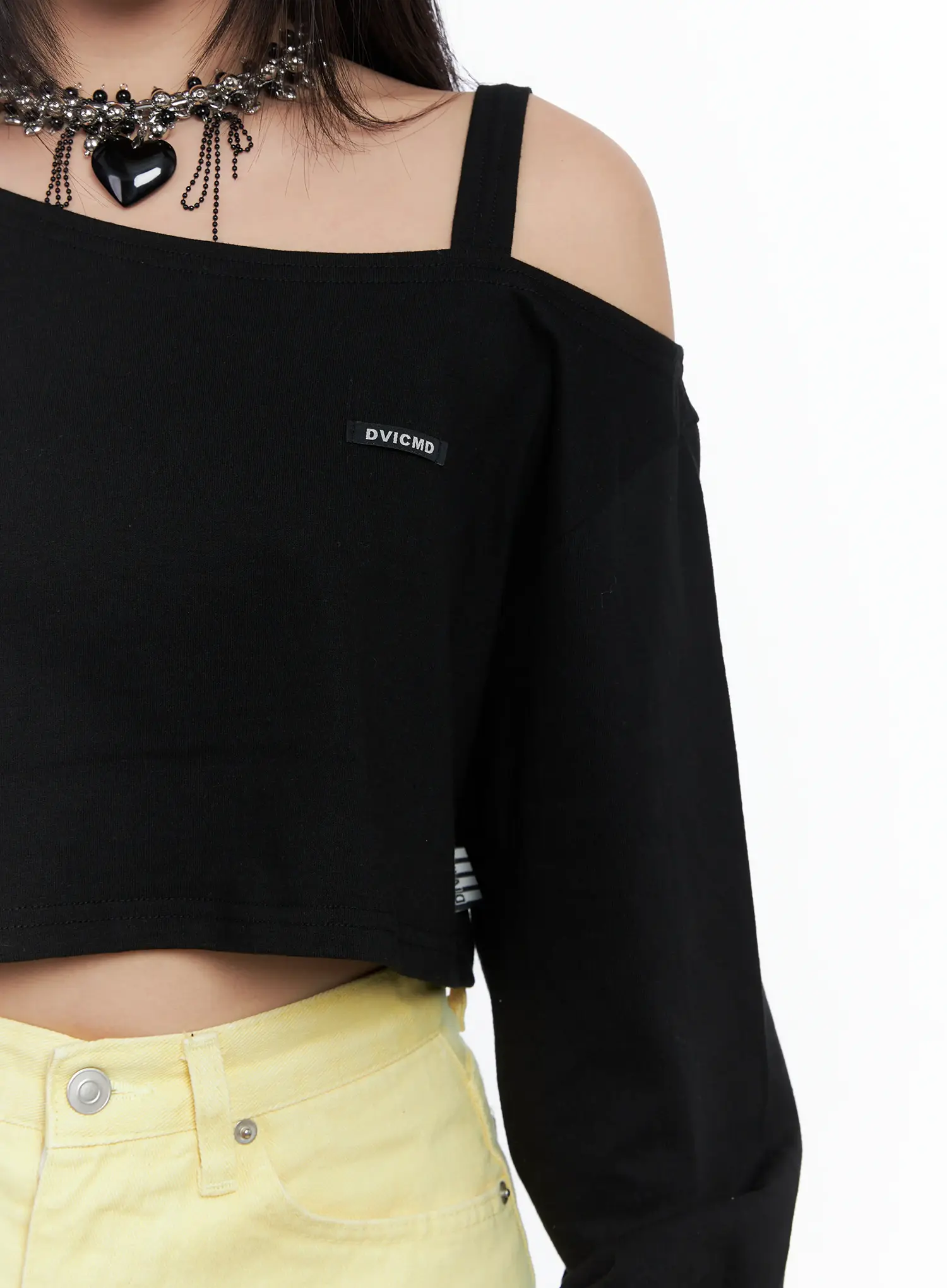 Asymmetrical Off-Shoulder Crop Top CS525 - Image 4