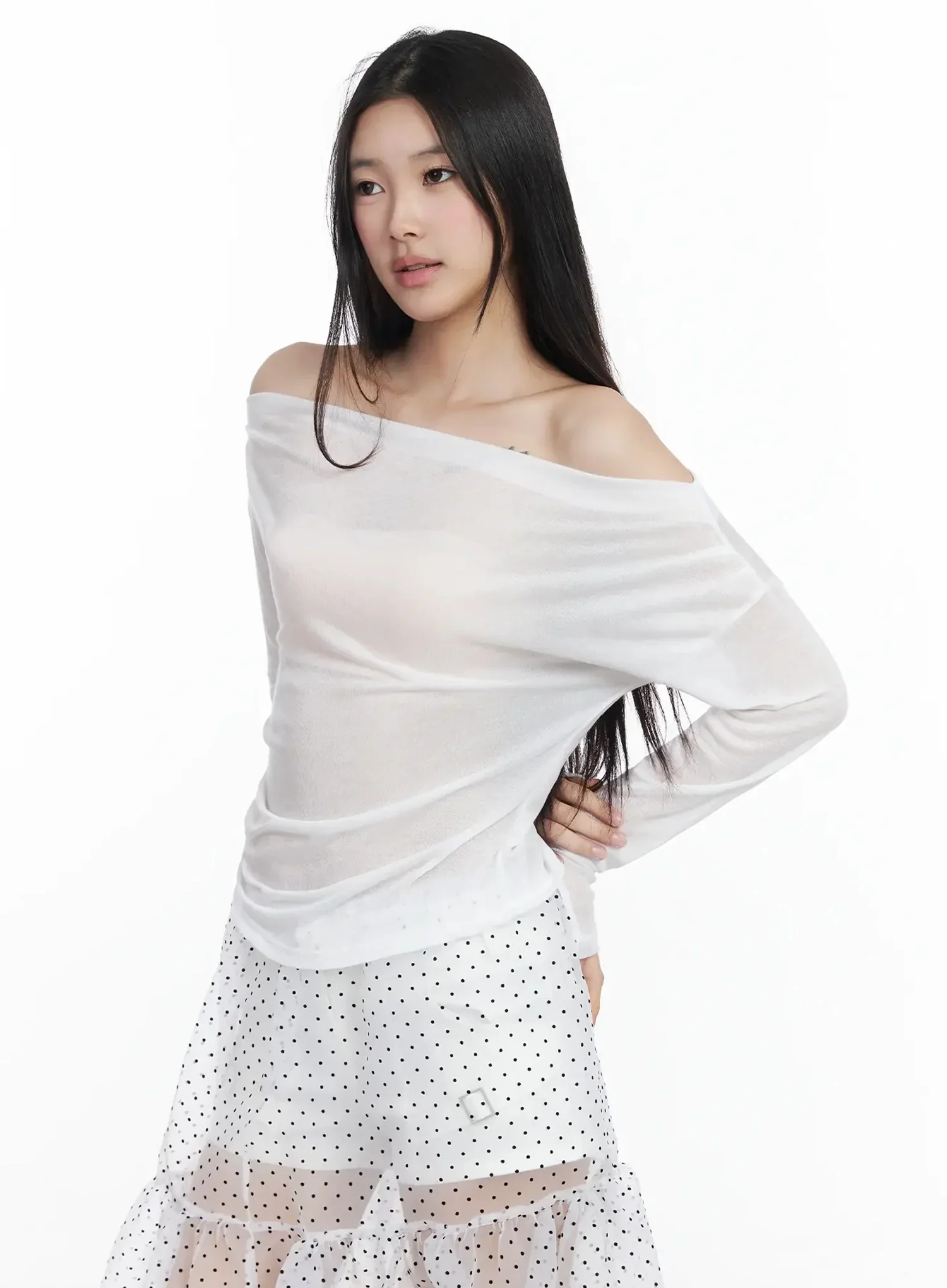 Asymmetrical Off-Shoulder Top IM504 - Image 14