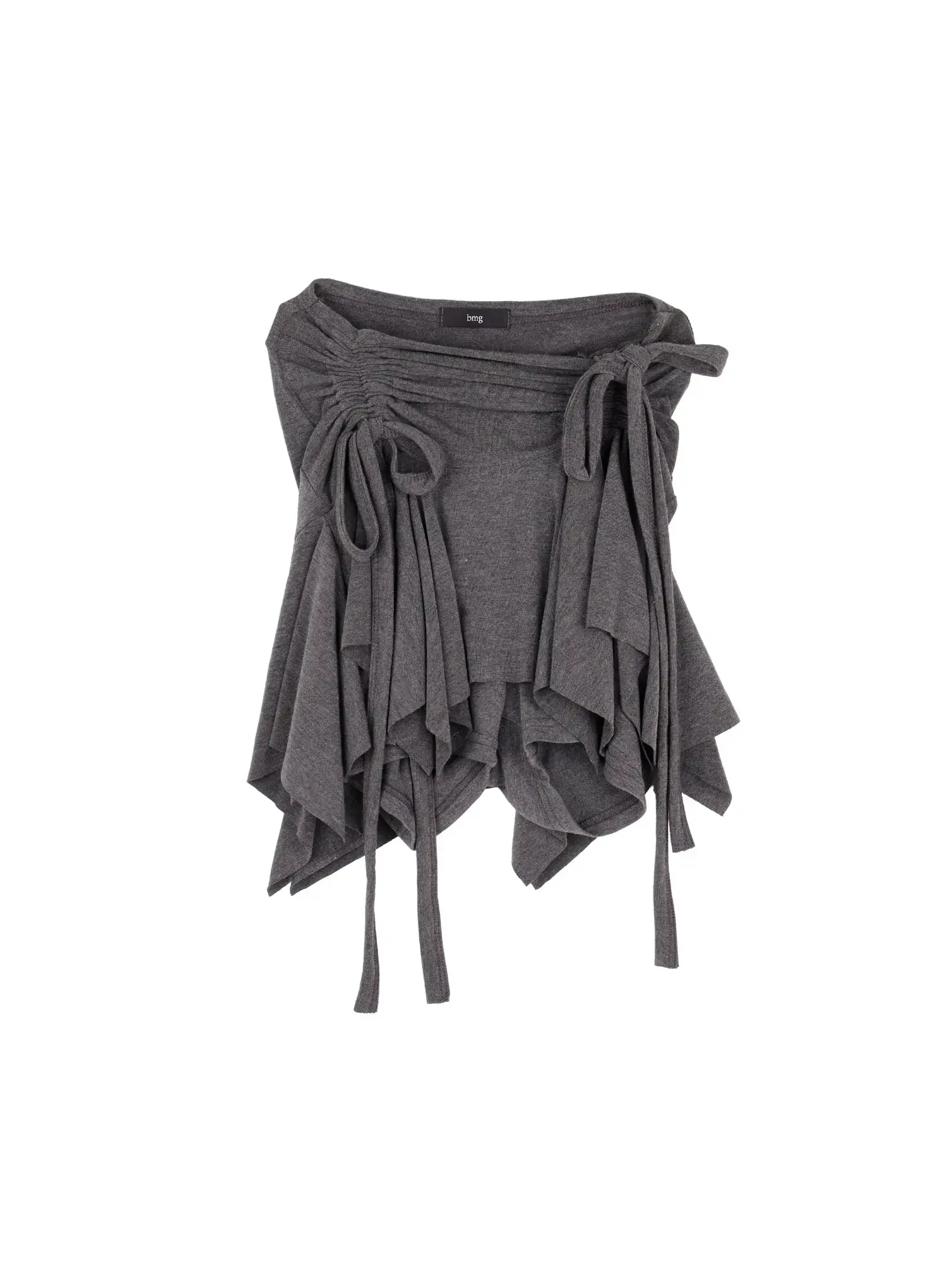 Asymmetrical Ruched Flared Mini Skirt CJ522 - Image 9