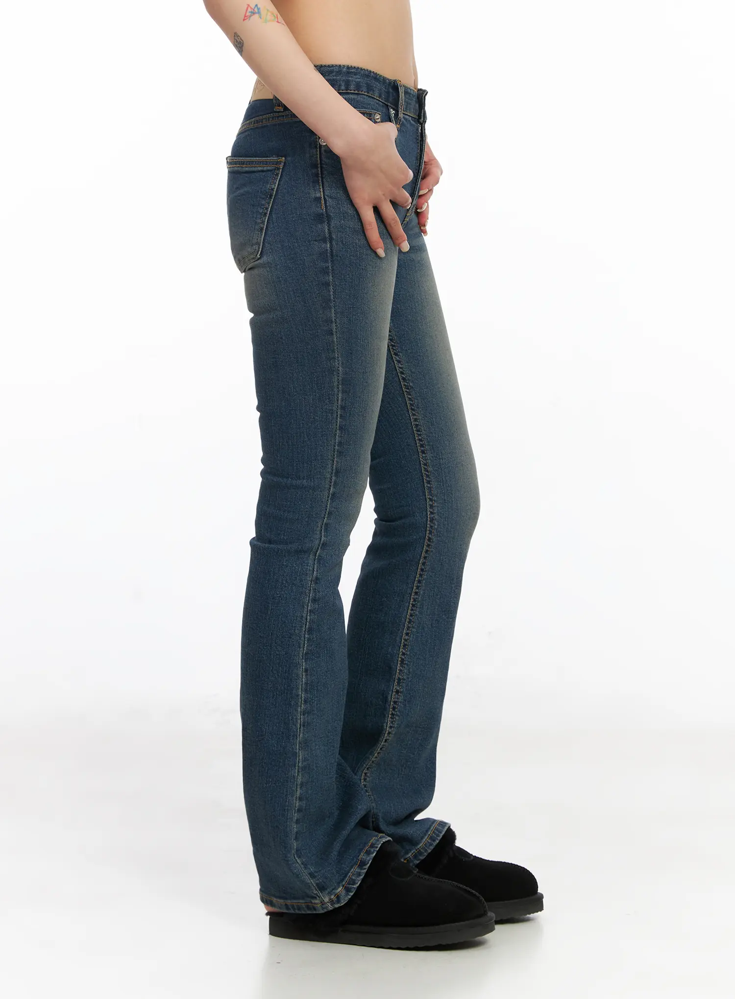 Azalea Washed Bootcut Flared Jeans CJ523 - Image 4