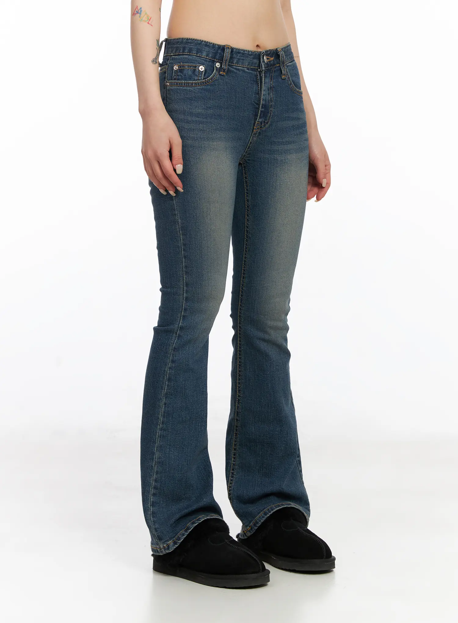 Azalea Washed Bootcut Flared Jeans CJ523 - Image 8