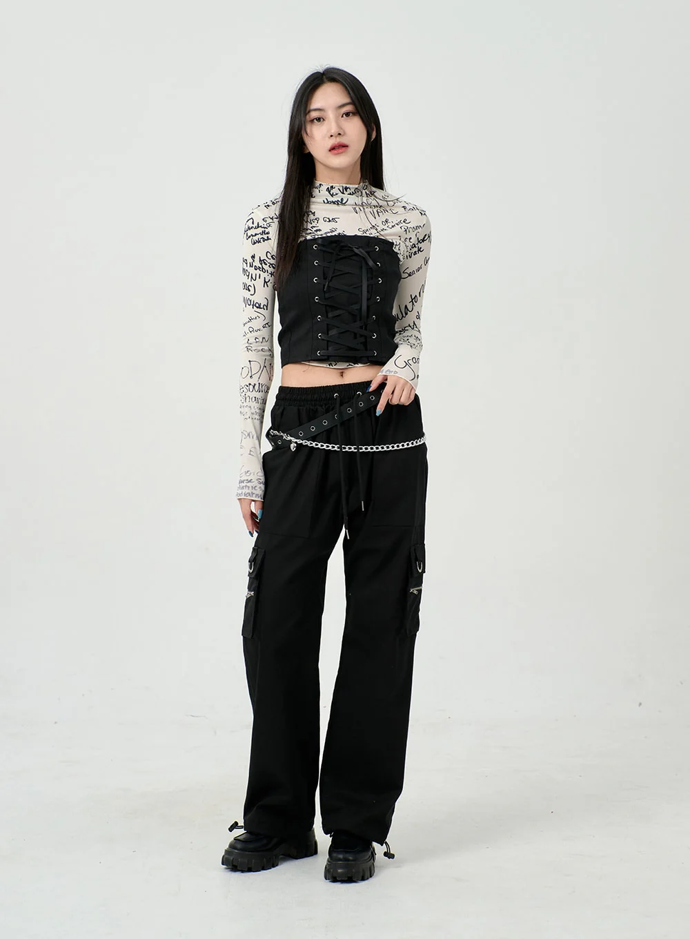 Back Zipper Corset Top BD09 - Image 11