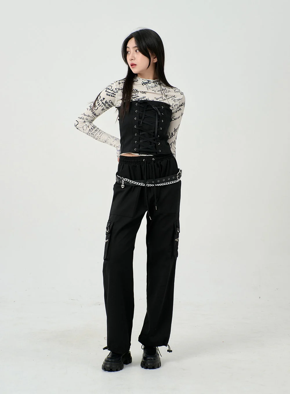 Back Zipper Corset Top BD09 - Image 15