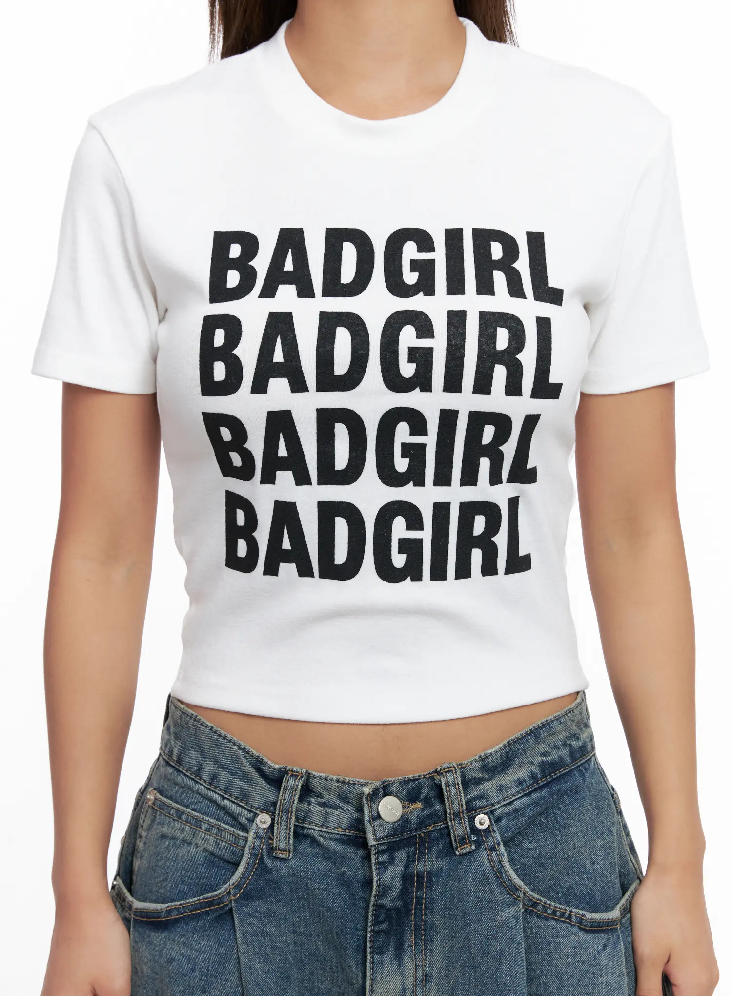 Badgirl Graphic Crop Top Tee CS524 - Image 3