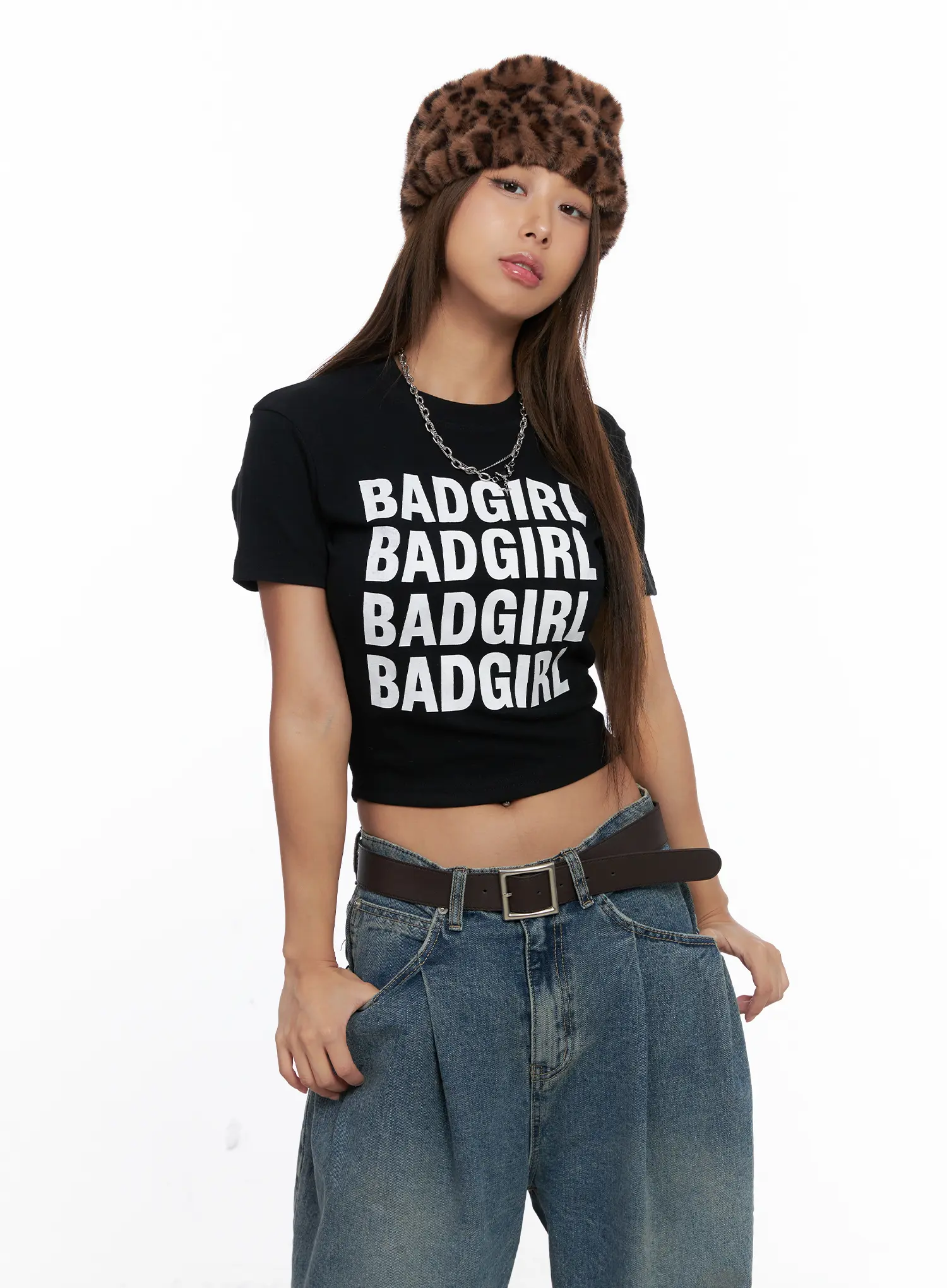 Badgirl Graphic Crop Top Tee CS524 - Image 8