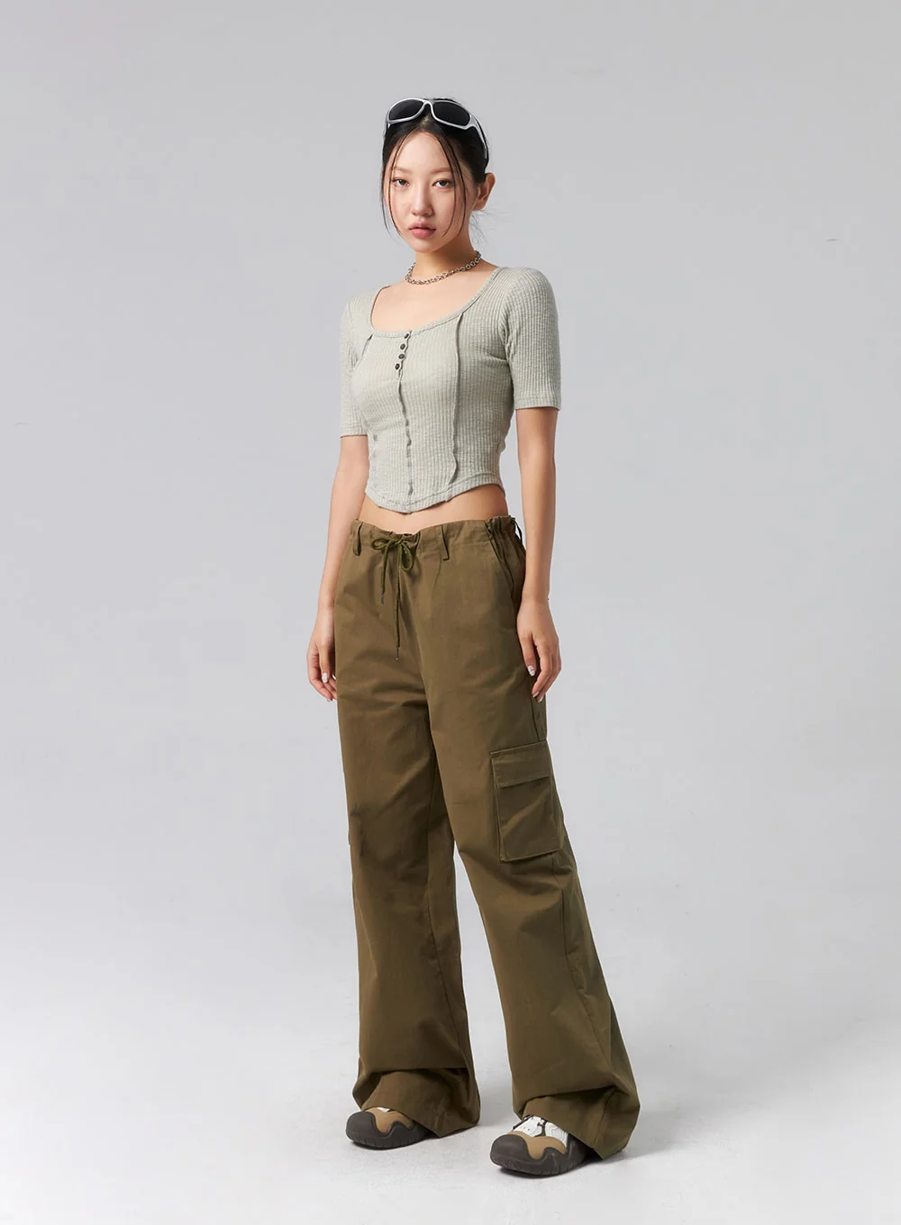 Baggy Cargo Pants CL319 - Image 10
