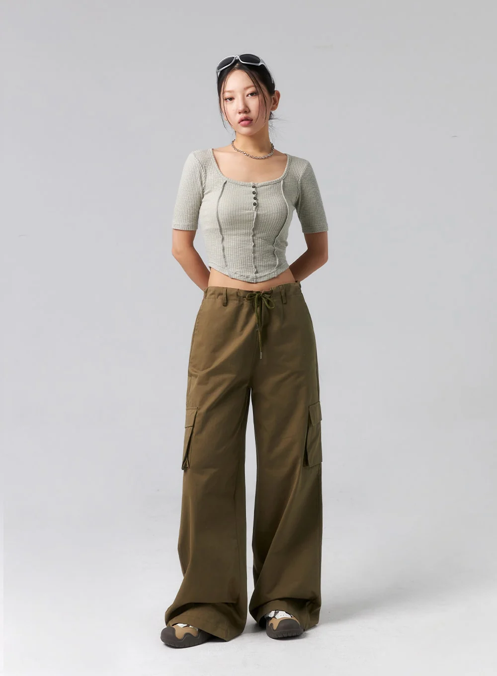 Baggy Cargo Pants CL319 - Image 13