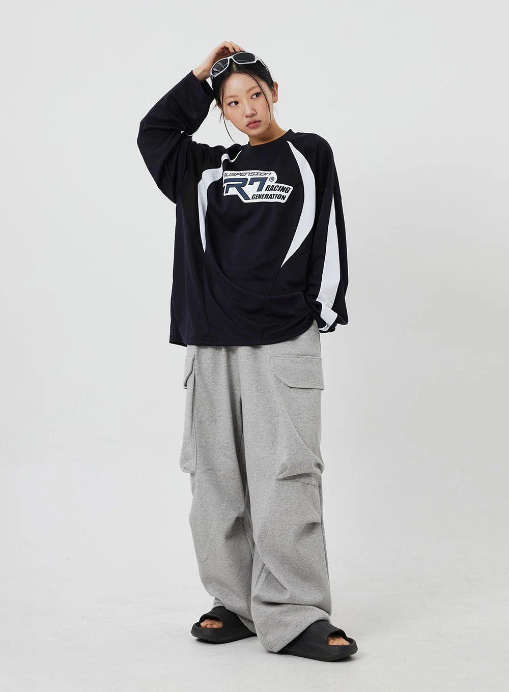 Baggy Cargo Track Pants Unisex CF327 - Image 13