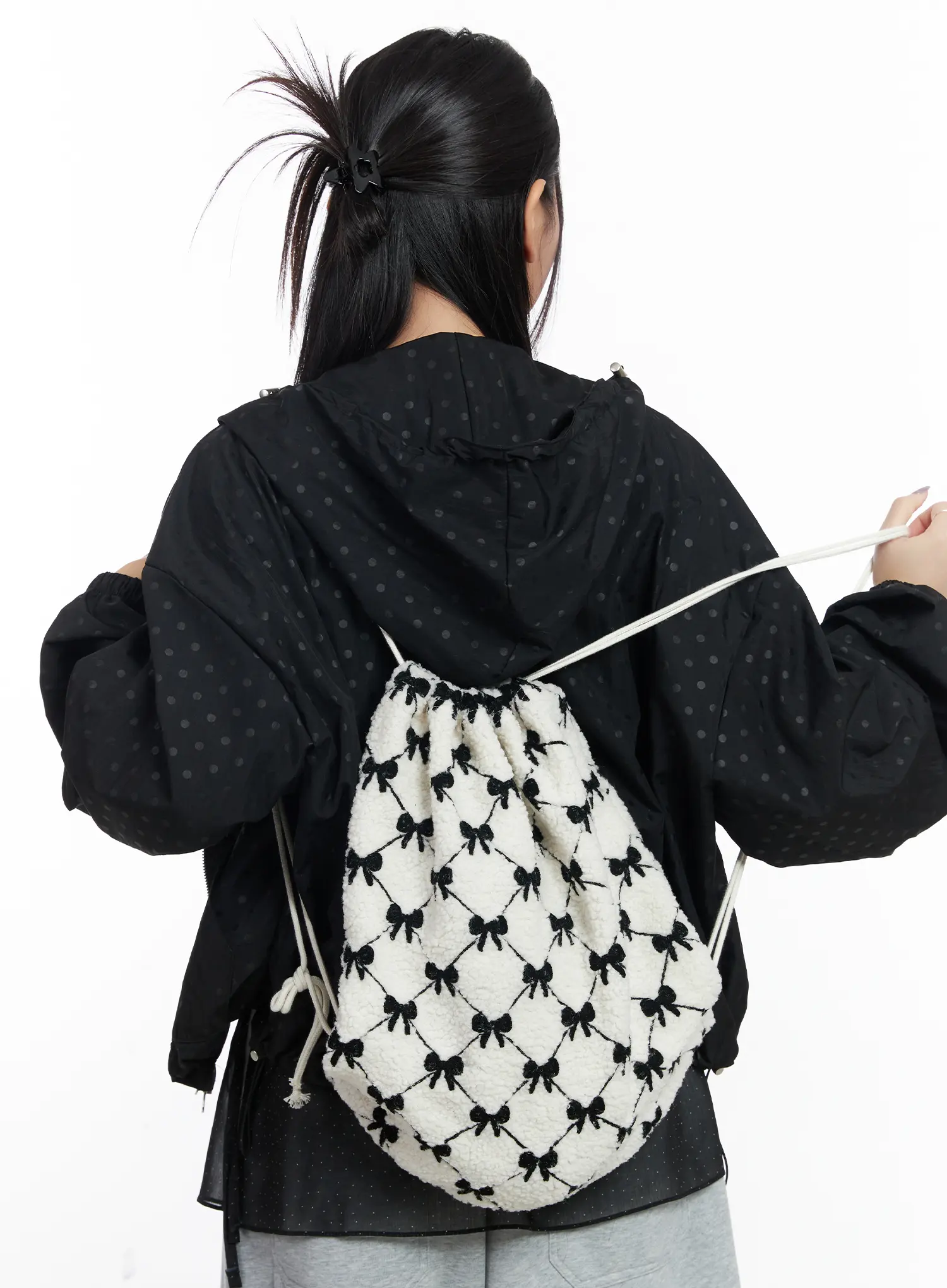 Ballet-Core Ribbon Drawstring Bag CF503 - Image 2