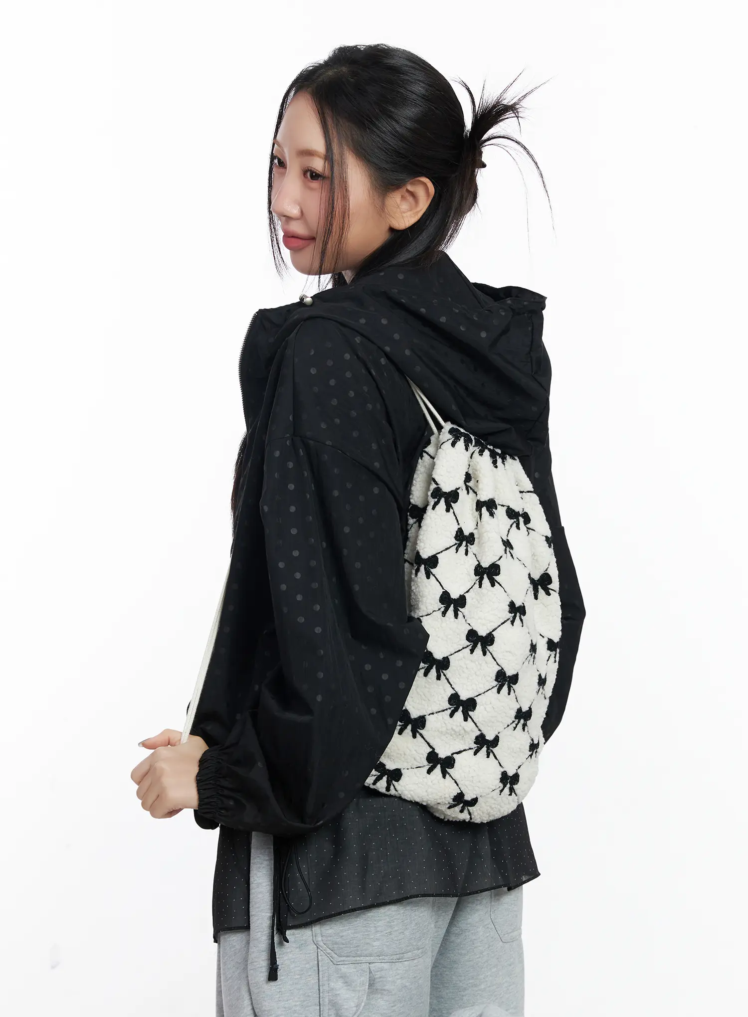 Ballet-Core Ribbon Drawstring Bag CF503 - Image 3