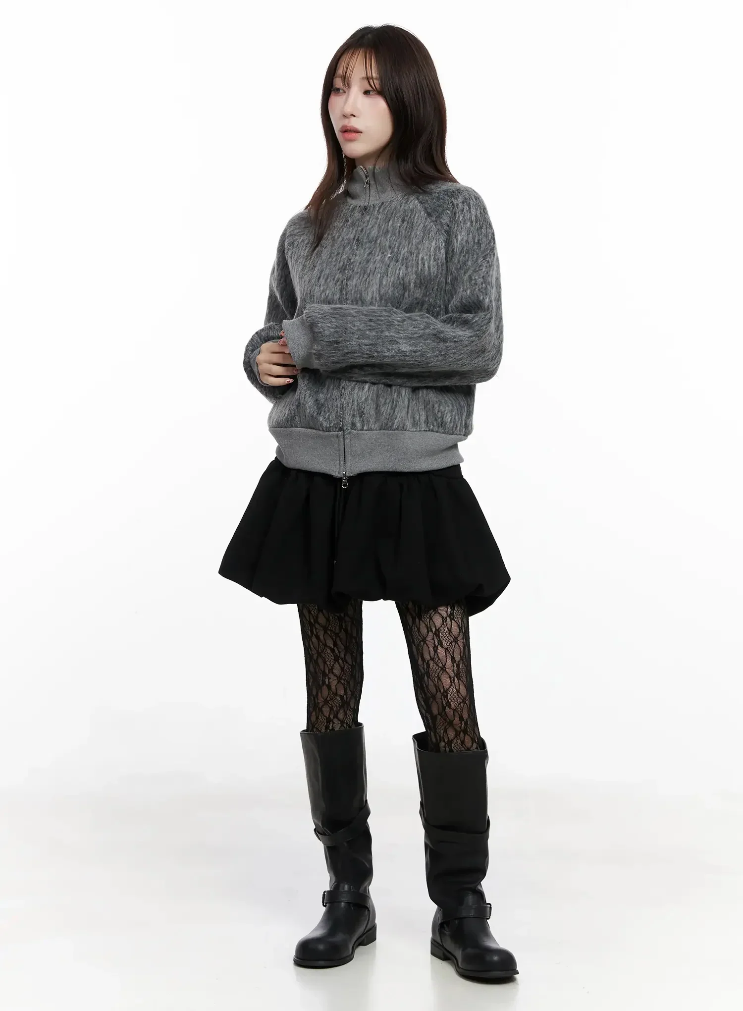 Balloon-Fit Flared Mini Skirt IN525 - Image 3