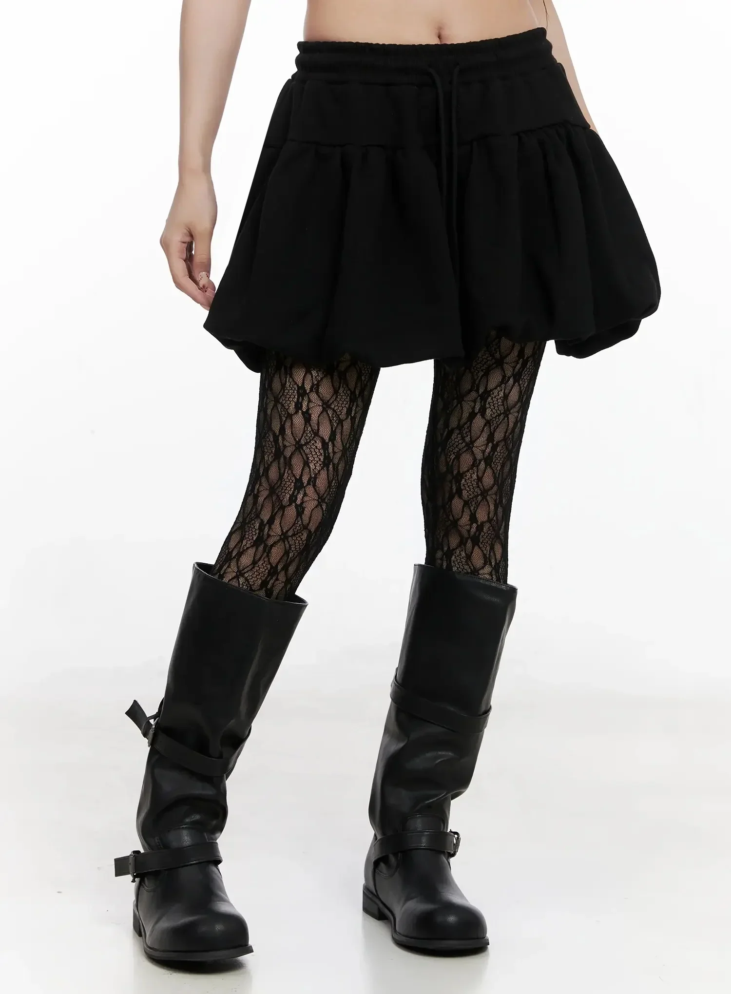 Balloon-Fit Flared Mini Skirt IN525 - Image 5