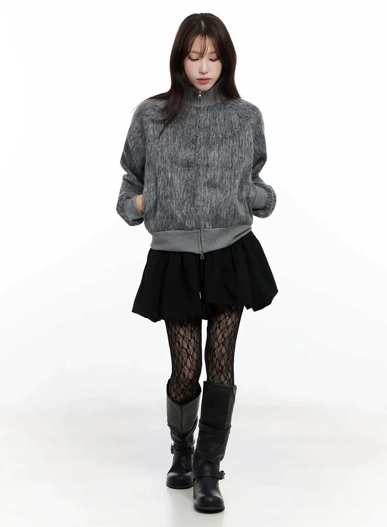 Balloon-Fit Flared Mini Skirt IN525 - Image 6