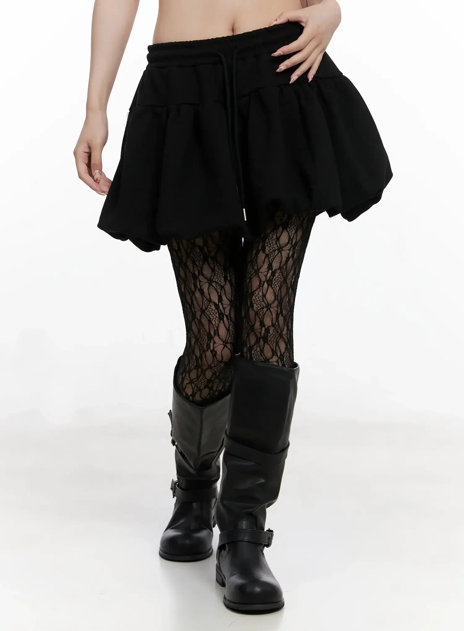 Balloon-Fit Flared Mini Skirt IN525 - Image 8