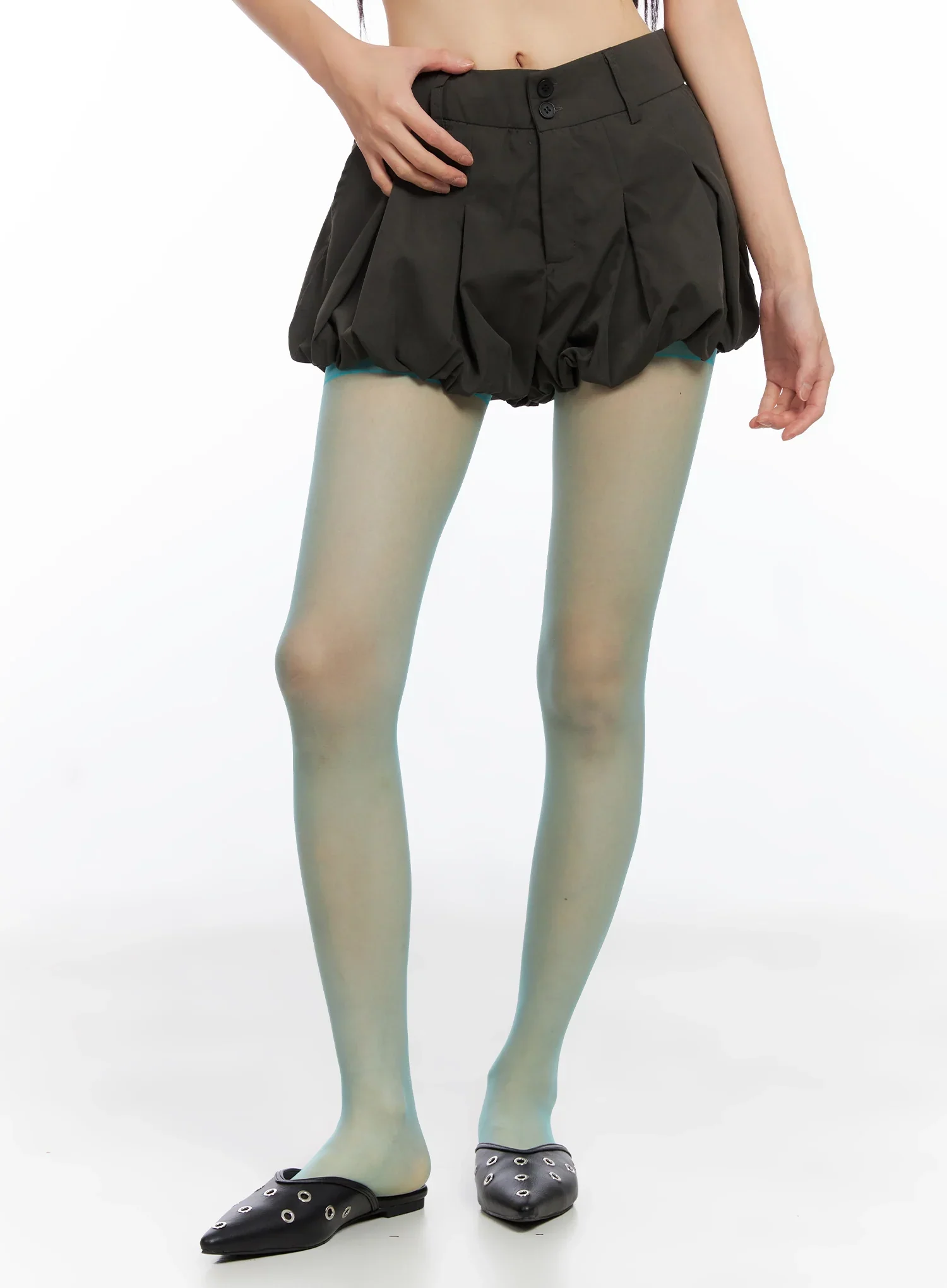 Balloon Pleated Skirt Shorts IO516 - Image 11