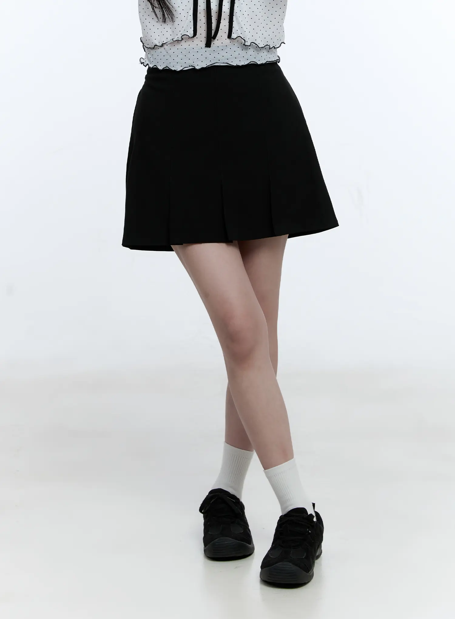 Banded Pleated Mini Skirt CG513 - Image 2