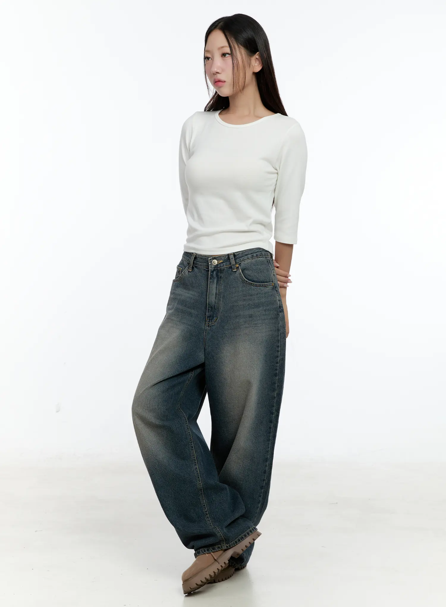 Basic 3/4 Sleeve Top CS517 - Image 2
