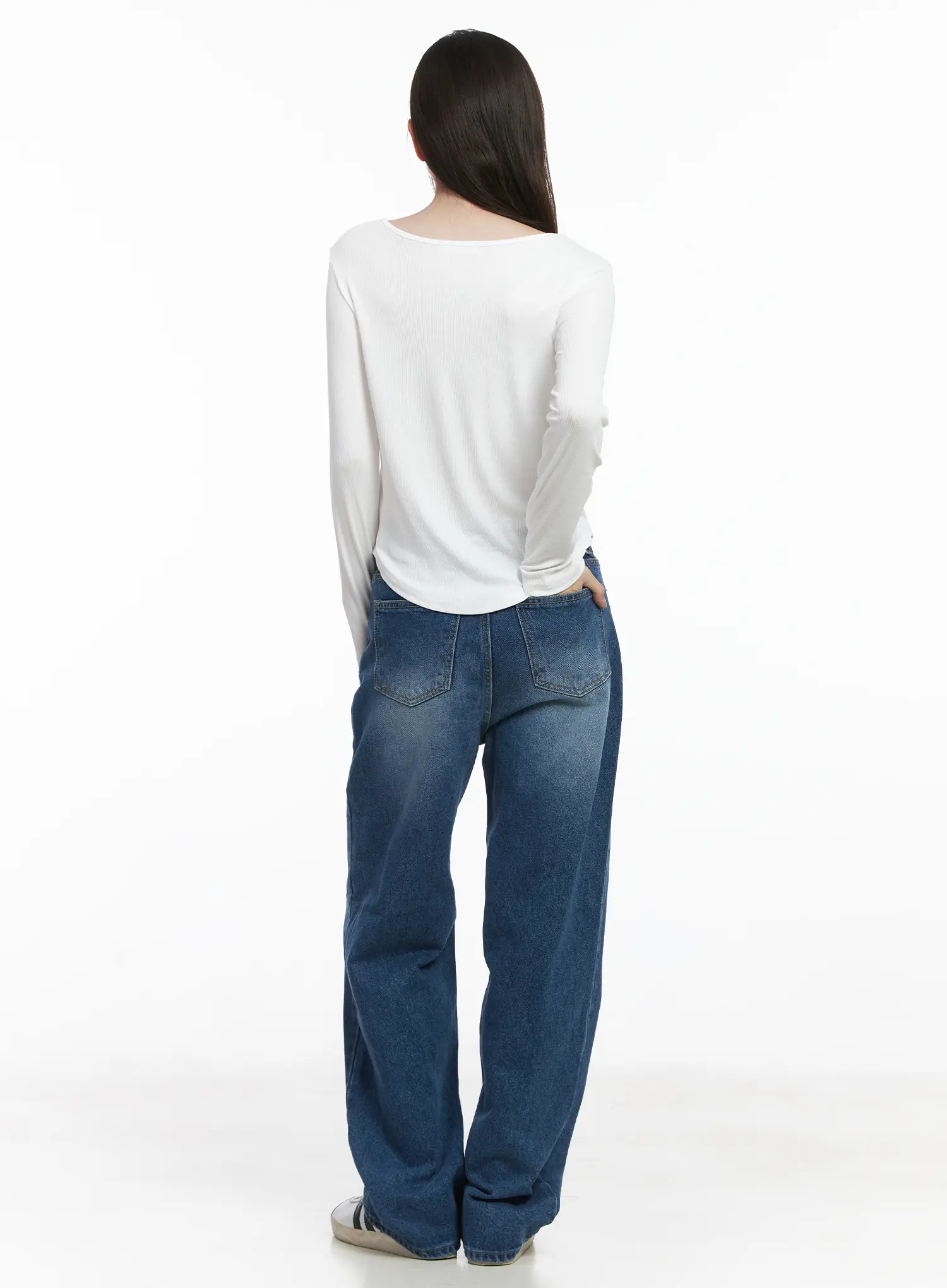 Basic Boat Neck Long Sleeve Top CJ506 - Image 4