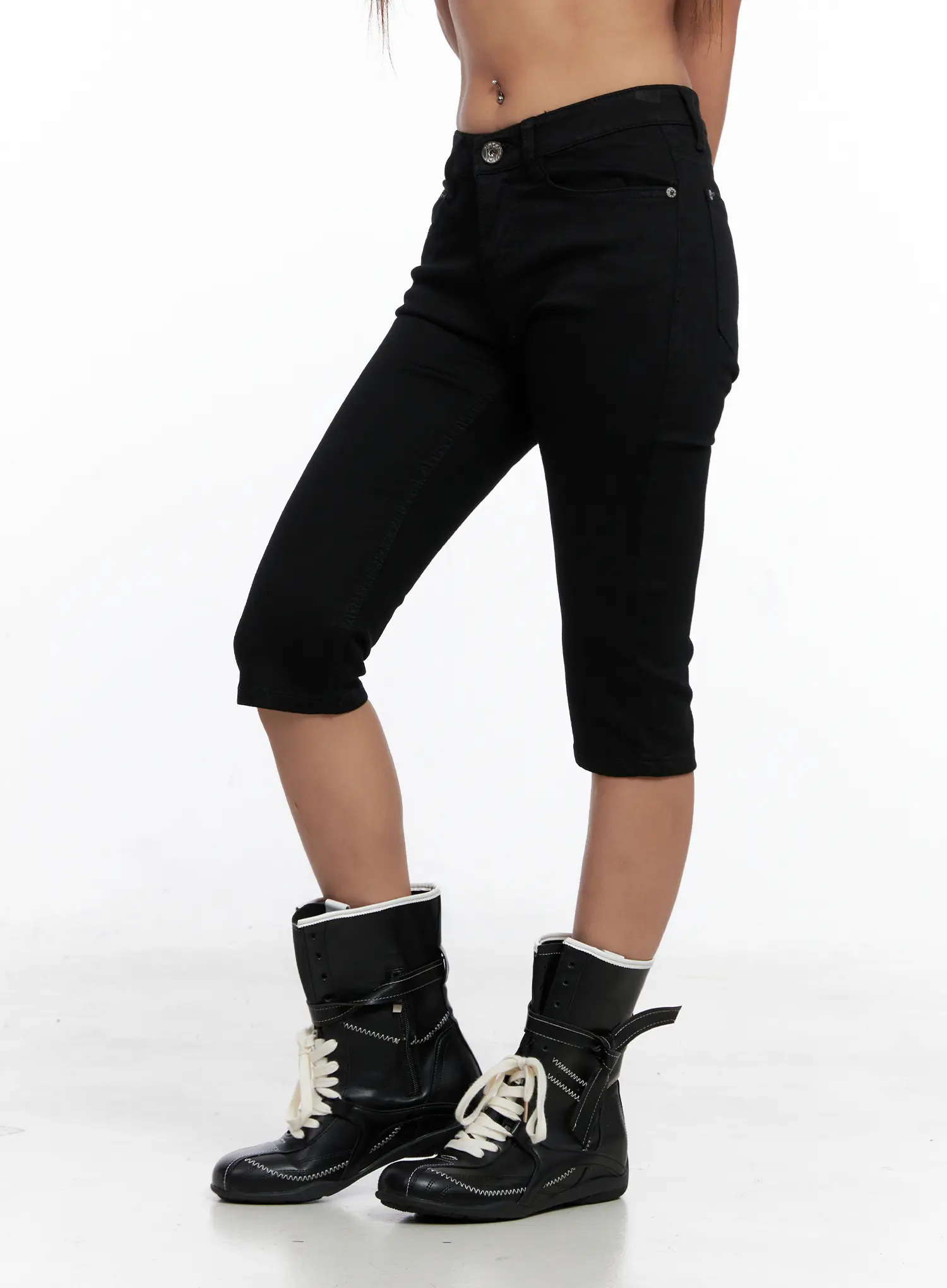 Basic Capri Cotton Pants CS522 - Image 3