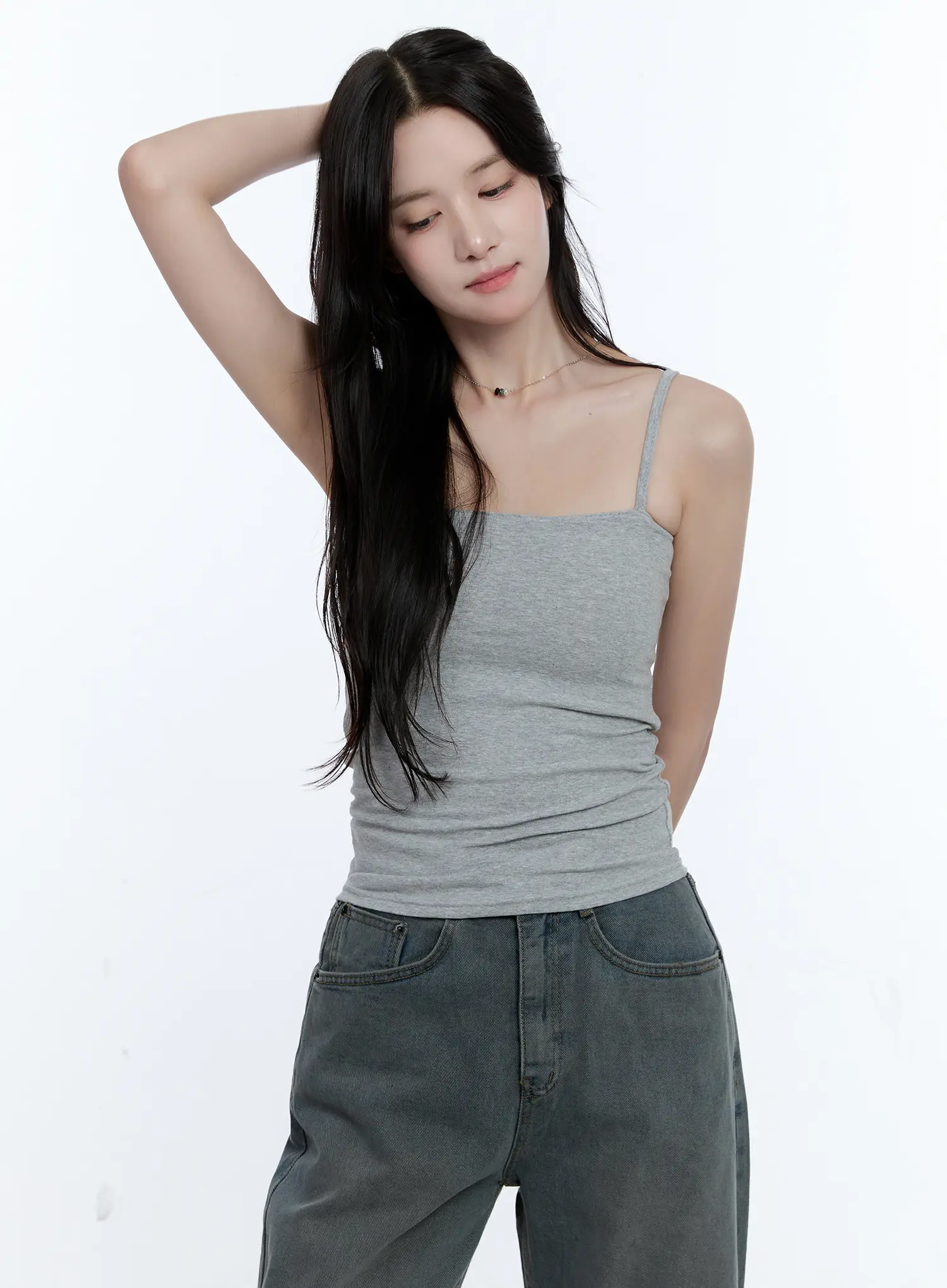 Basic Cotton Blend Stretch Cami CG512