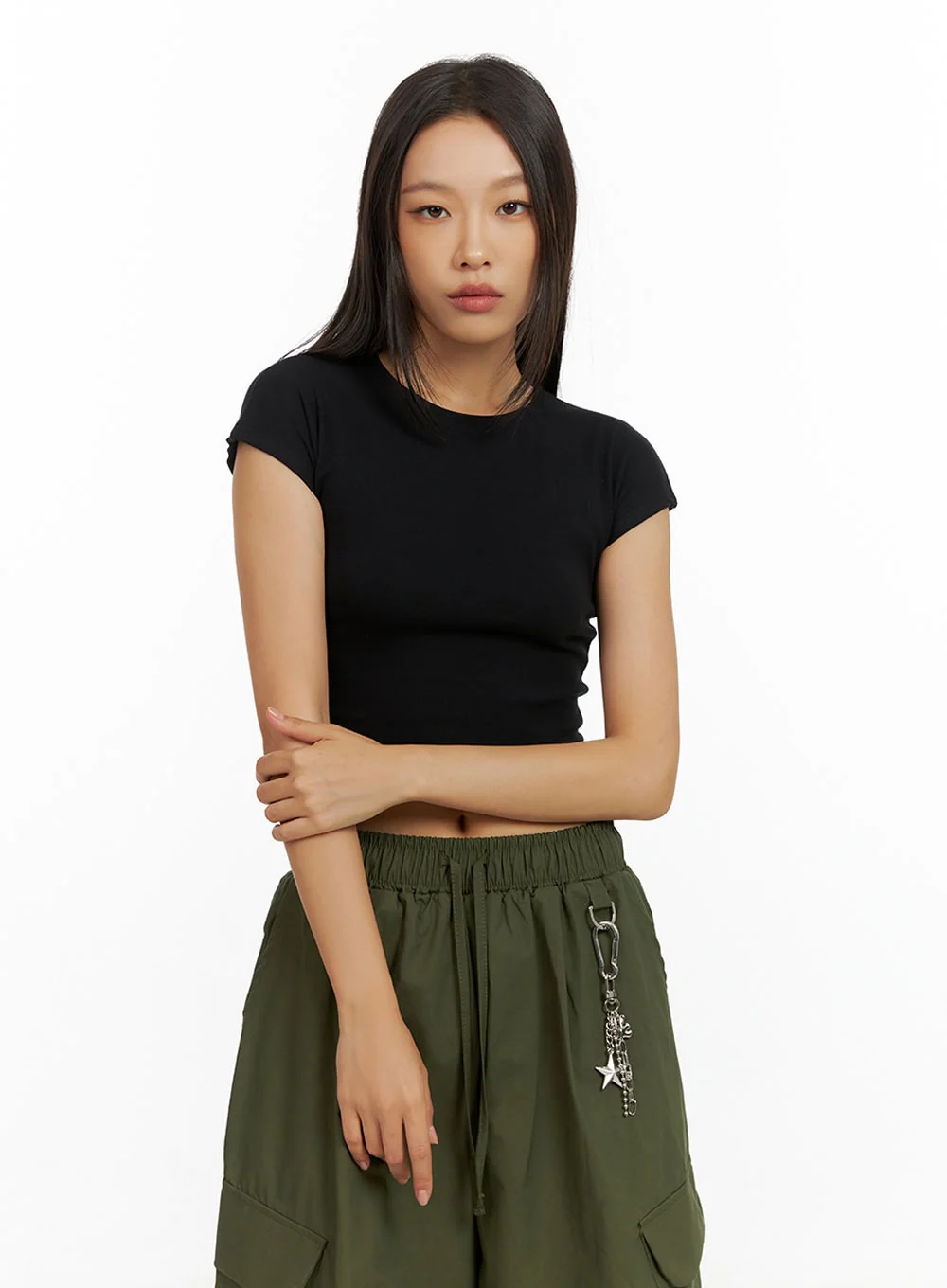 Basic Cotton Spice Crop Top IL409 - Image 3