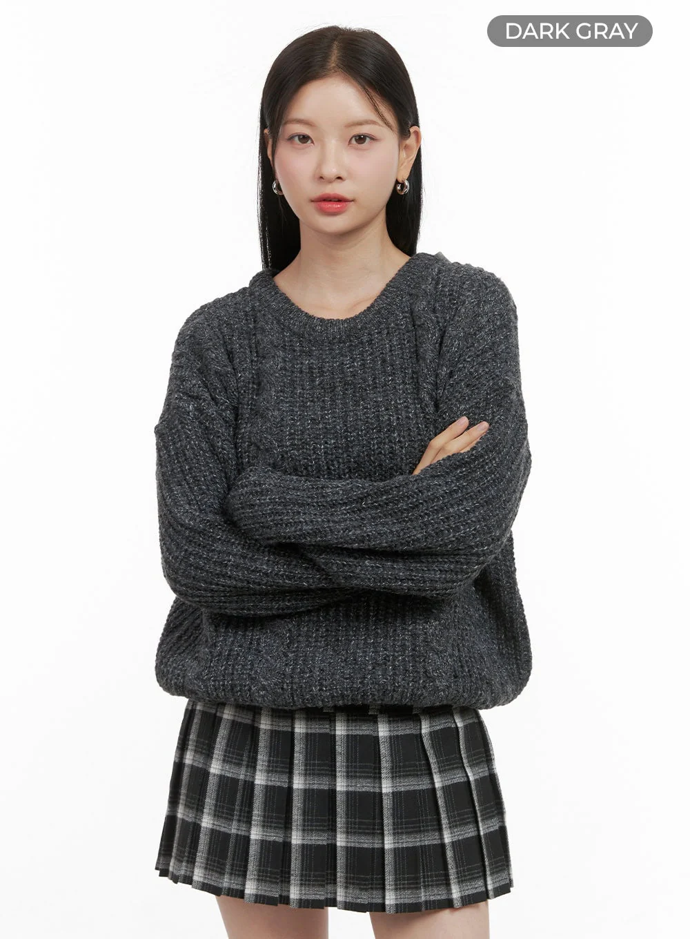 Basic Crew Neck Long Sleeve Knit OS411 - Image 11